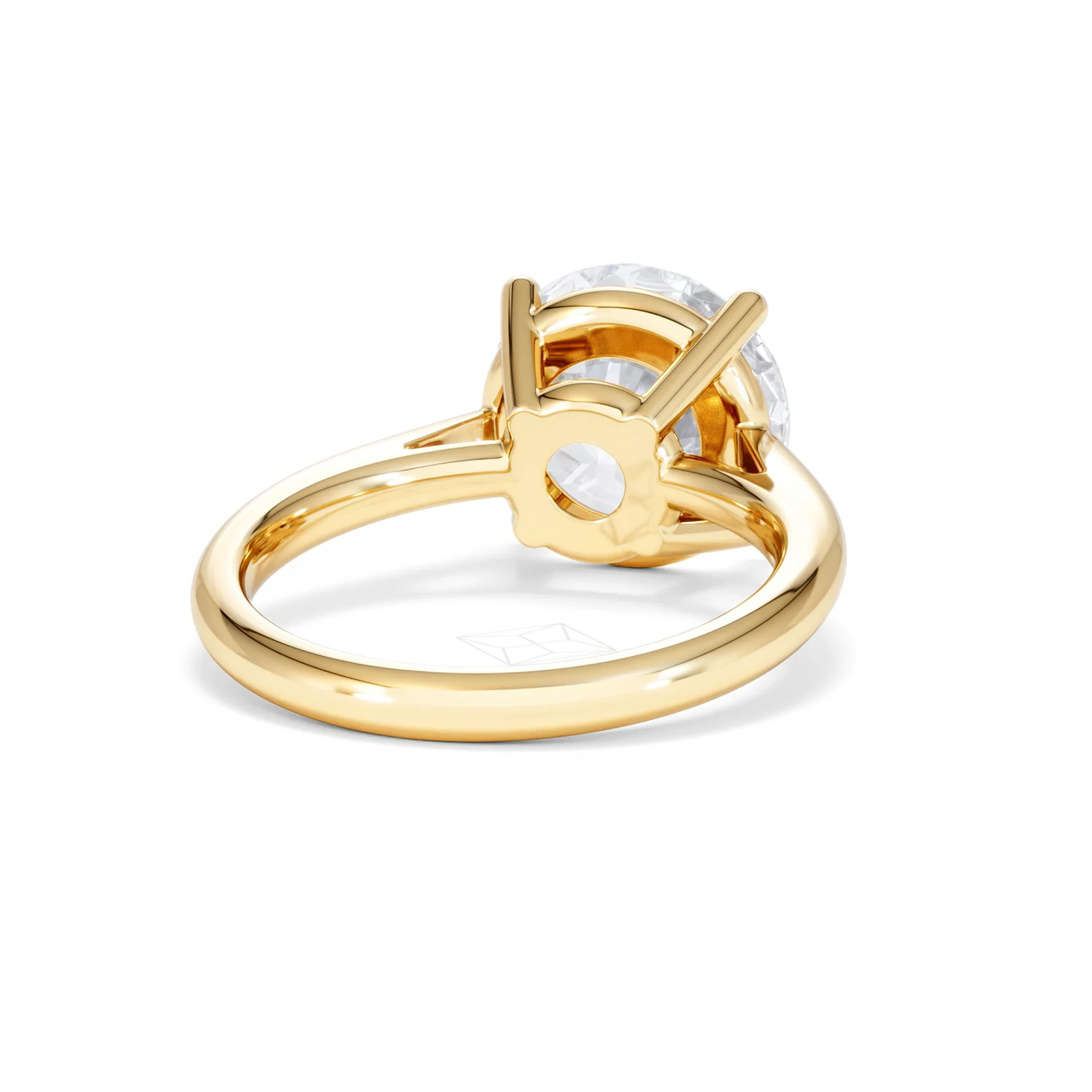 Elysia 5.00ct Lab Diamond Round Cut Engagement Ring in 18K Yellow Gold G/VS1 - Image 45