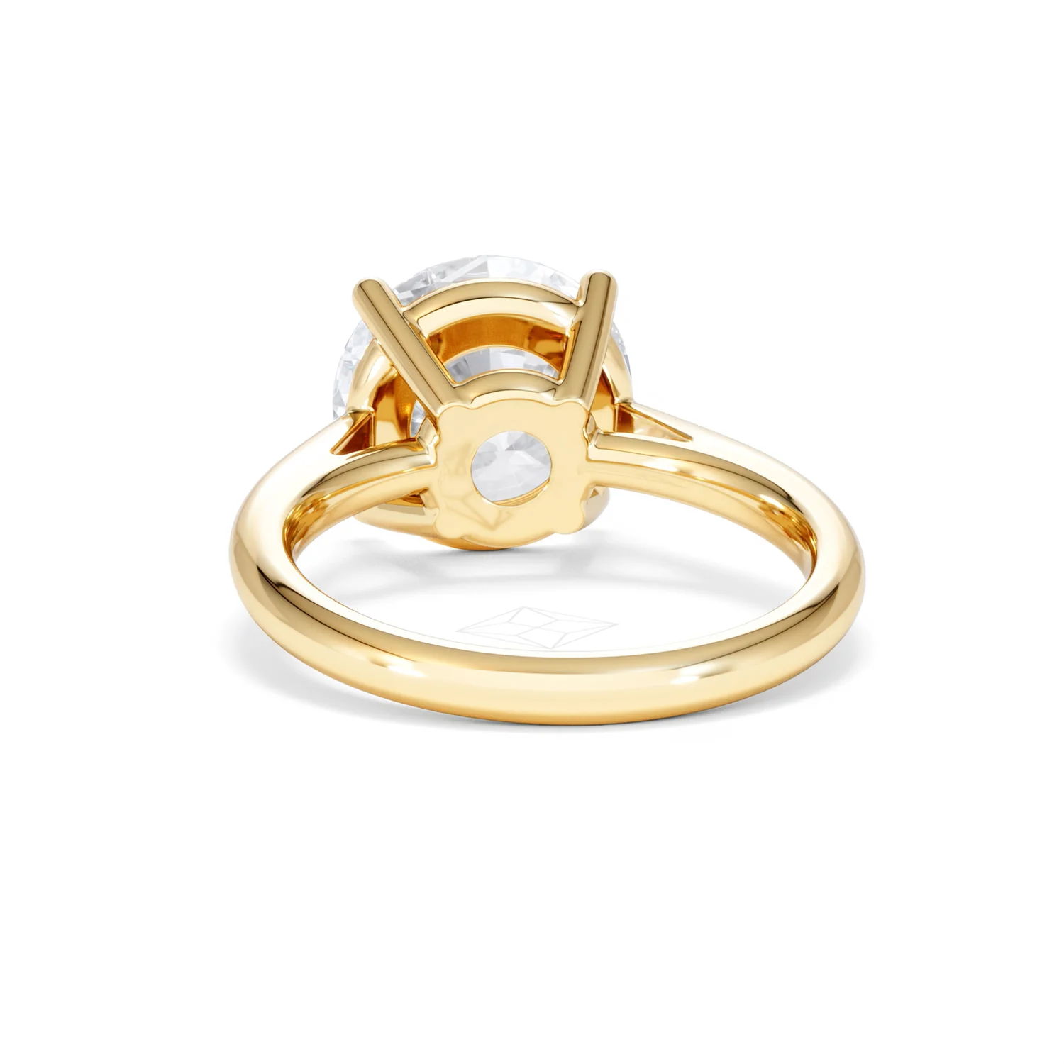 Elysia 5.00ct Lab Diamond Round Cut Engagement Ring in 18K Yellow Gold G/VS1 - Image 51