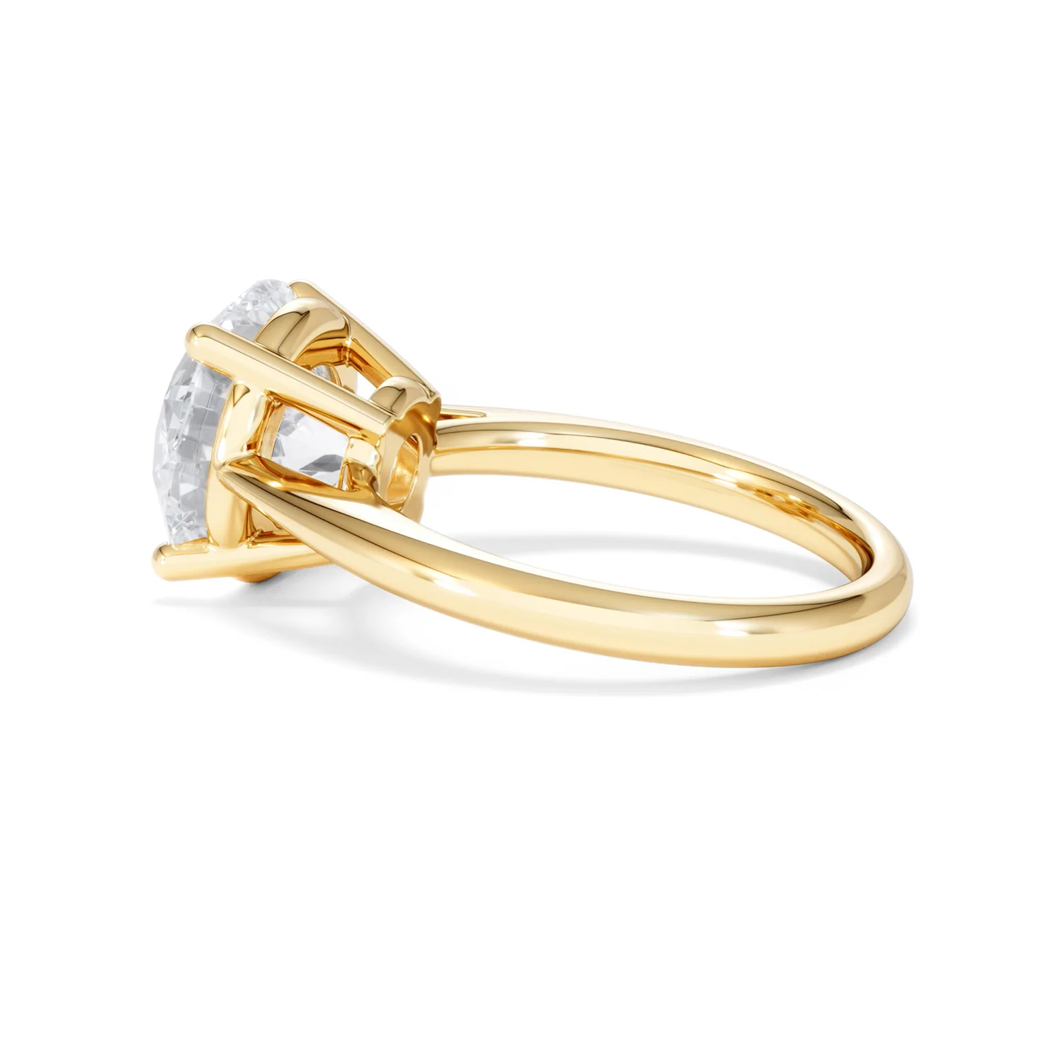 Elysia 5.00ct Lab Diamond Round Cut Engagement Ring in 18K Yellow Gold G/VS1 - Image 64