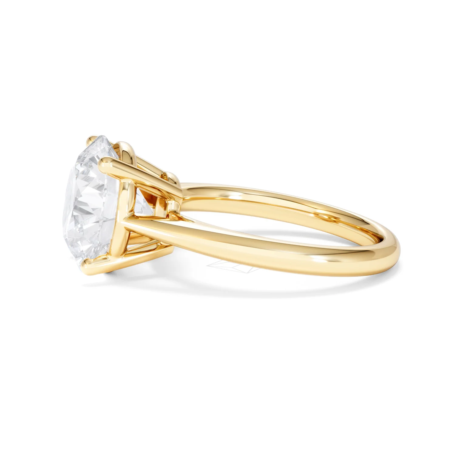 Elysia 5.00ct Lab Diamond Round Cut Engagement Ring in 18K Yellow Gold G/VS1 - Image 71
