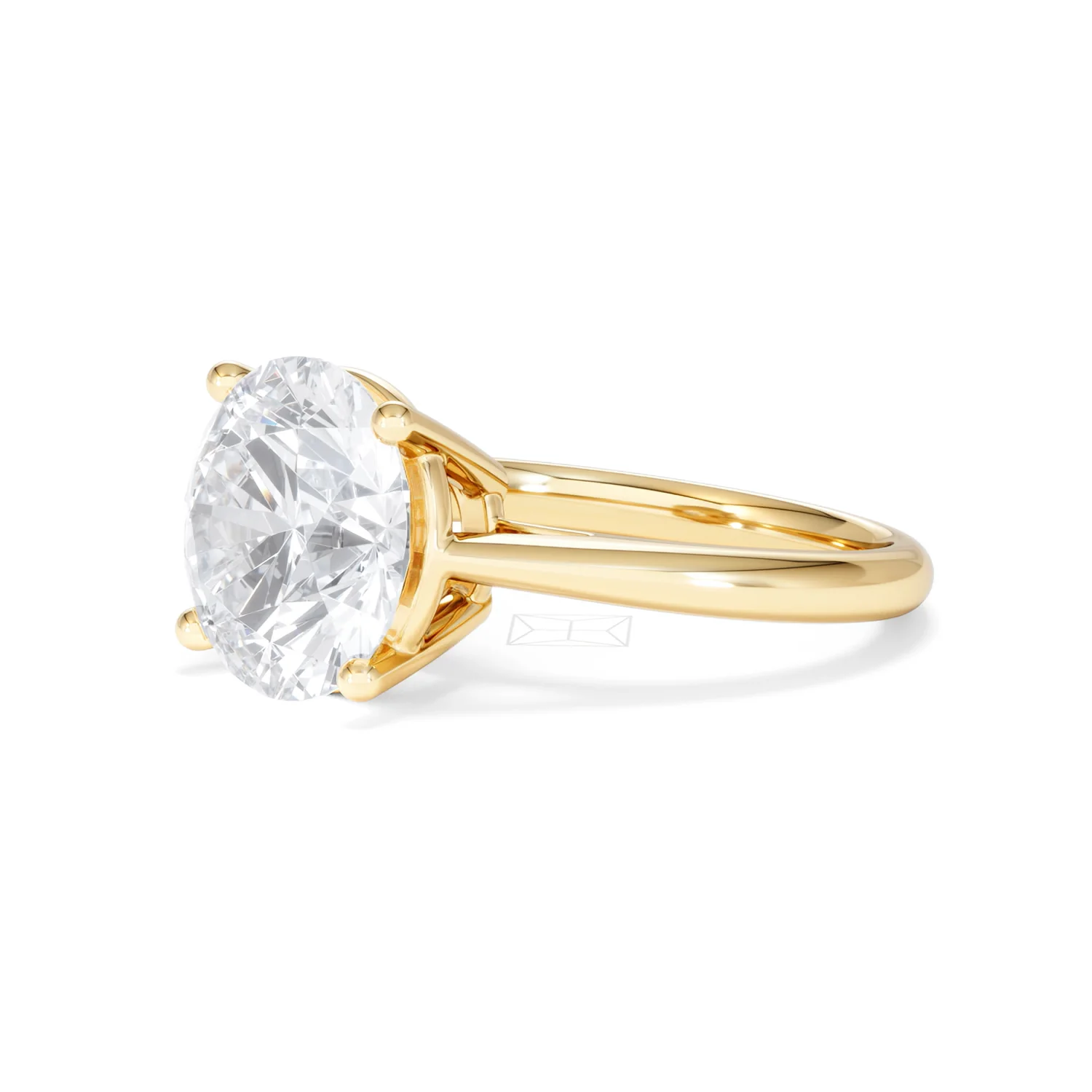 Elysia 5.00ct Lab Diamond Round Cut Engagement Ring in 18K Yellow Gold G/VS1 - Image 78