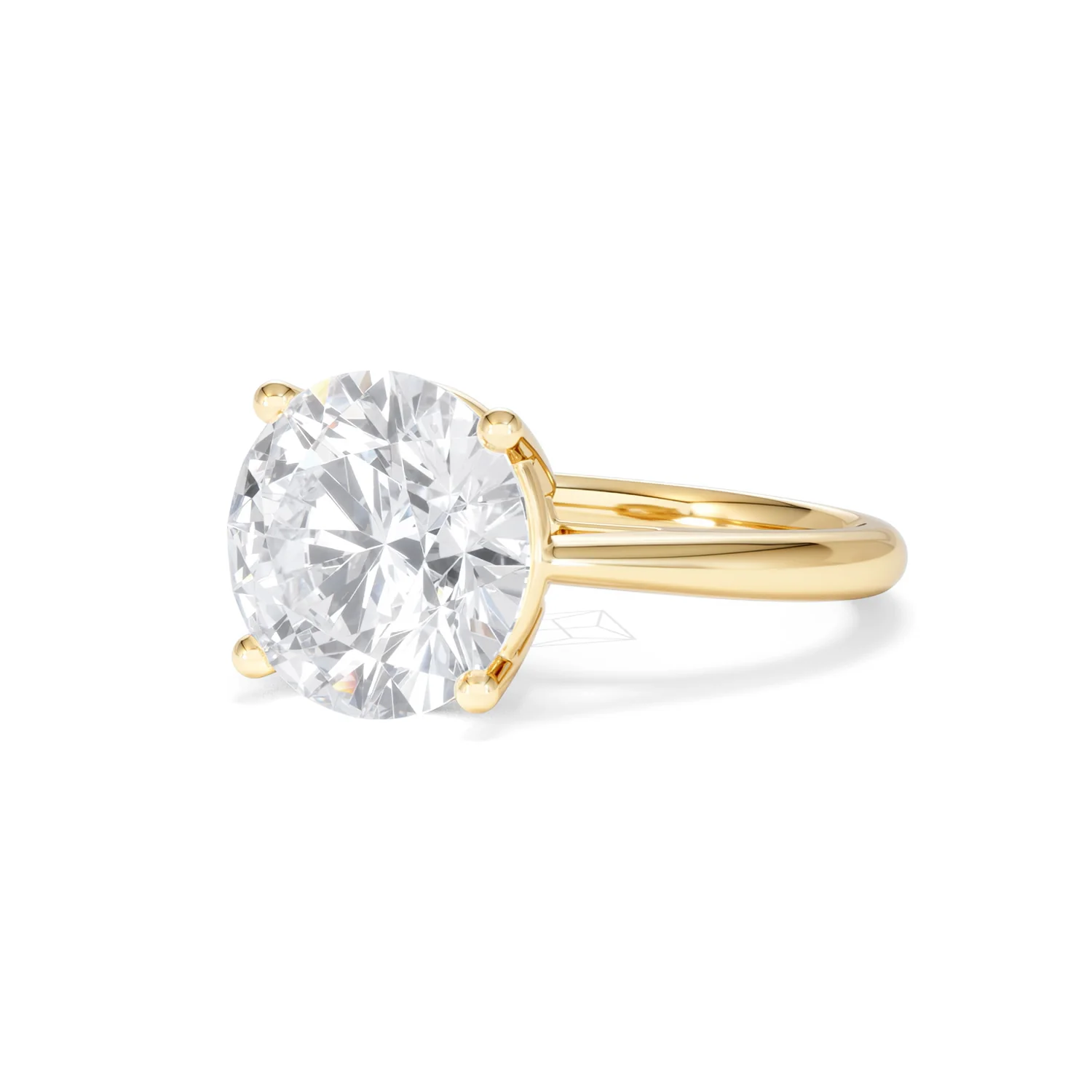 Elysia 5.00ct Lab Diamond Round Cut Engagement Ring in 18K Yellow Gold G/VS1 - Image 82