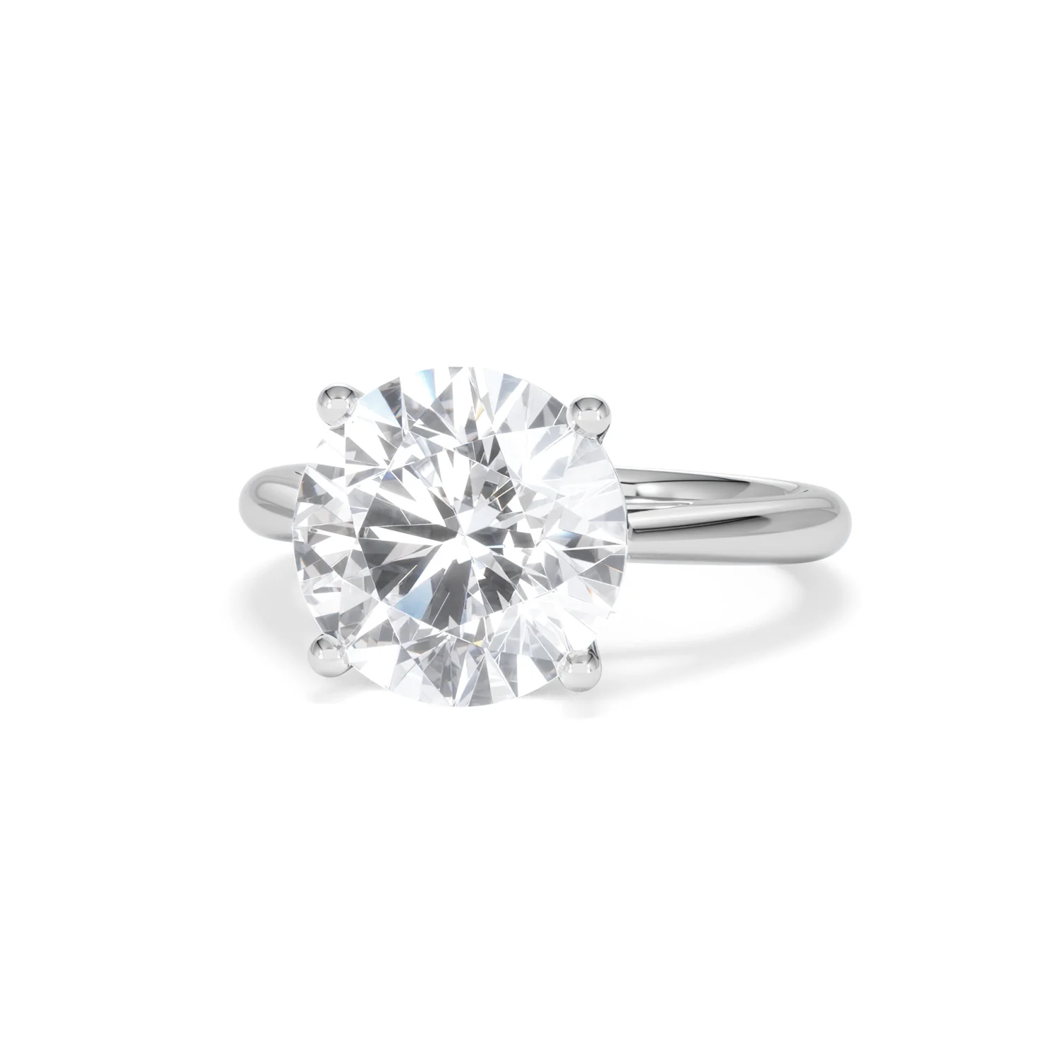 Elysia 5.00ct Lab Diamond Round Cut Engagement Ring in Platinum G/VS1 - Image 86