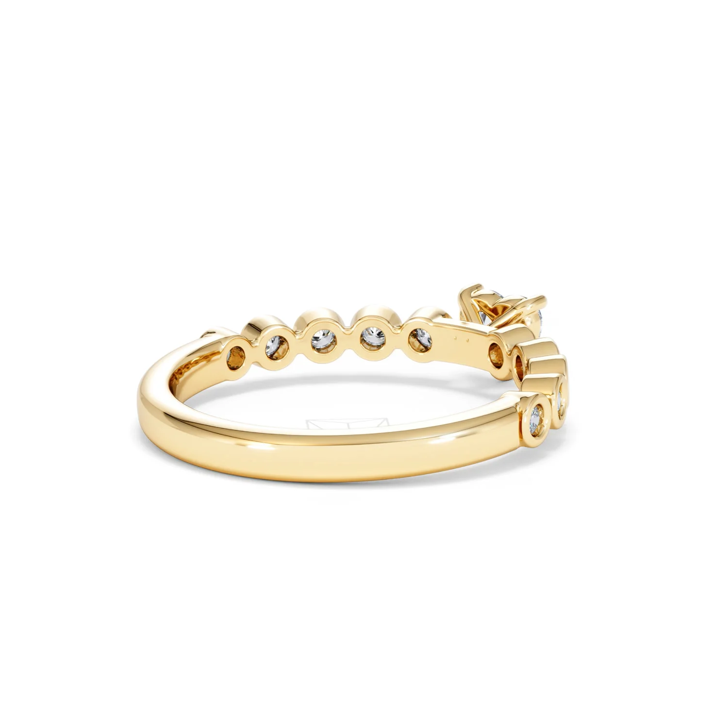 Entwine 0.30ct Heart Cut Lab Diamond Solitaire Engagement Ring with Side Stones in 18K Gold Vermeil - Image 38