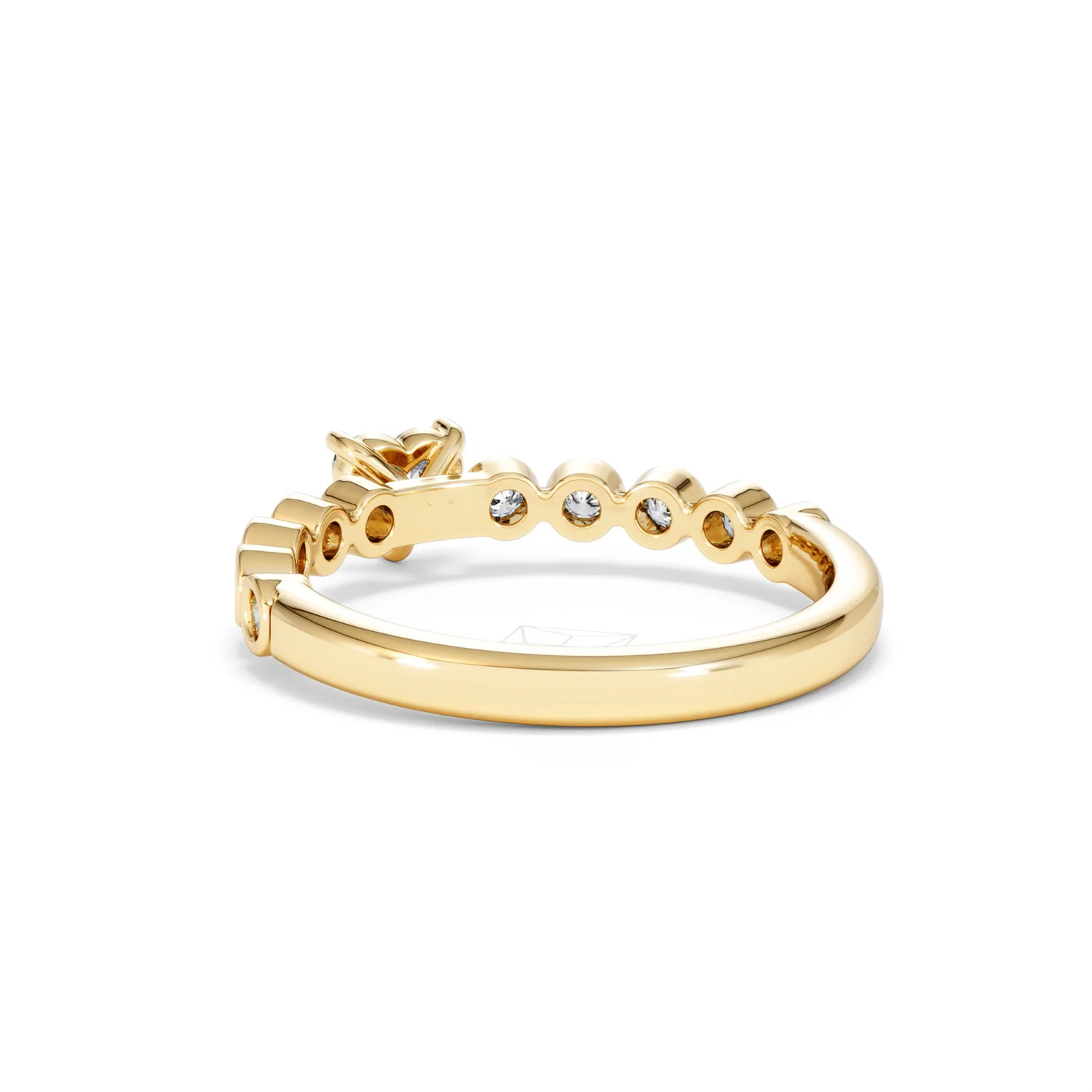 Entwine 0.30ct Heart Cut Lab Diamond Solitaire Engagement Ring with Side Stones in 18K Gold Vermeil - Image 53