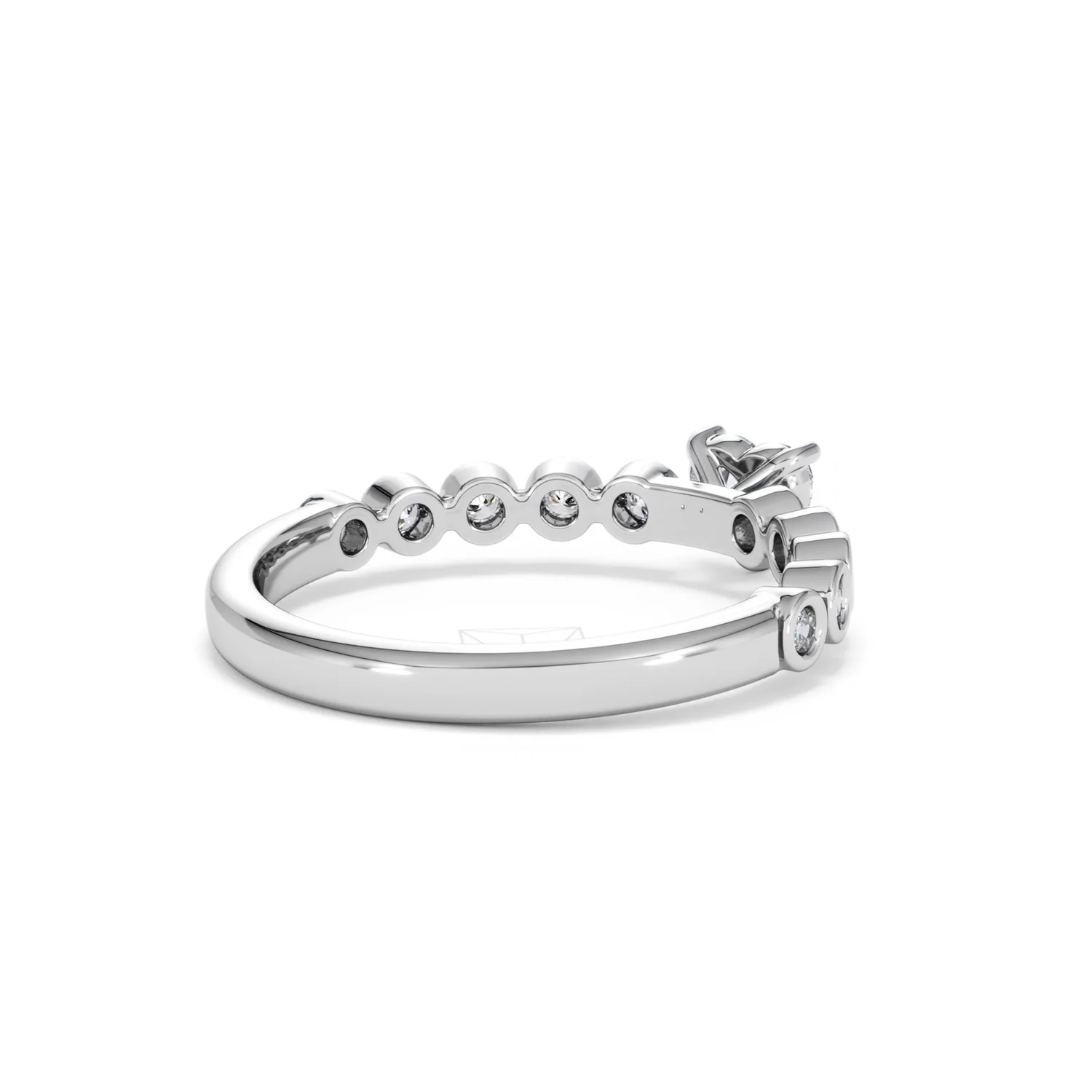 Entwine 0.30ct Heart Cut Lab Diamond Solitaire Engagement Ring with Side Stones in Sterling Silver - Image 38