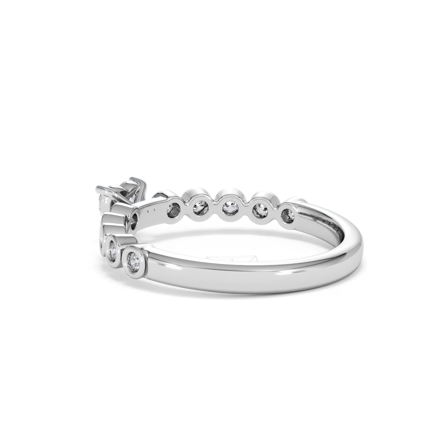 Entwine 0.30ct Heart Cut Lab Diamond Solitaire Engagement Ring with Side Stones in Sterling Silver - Image 58