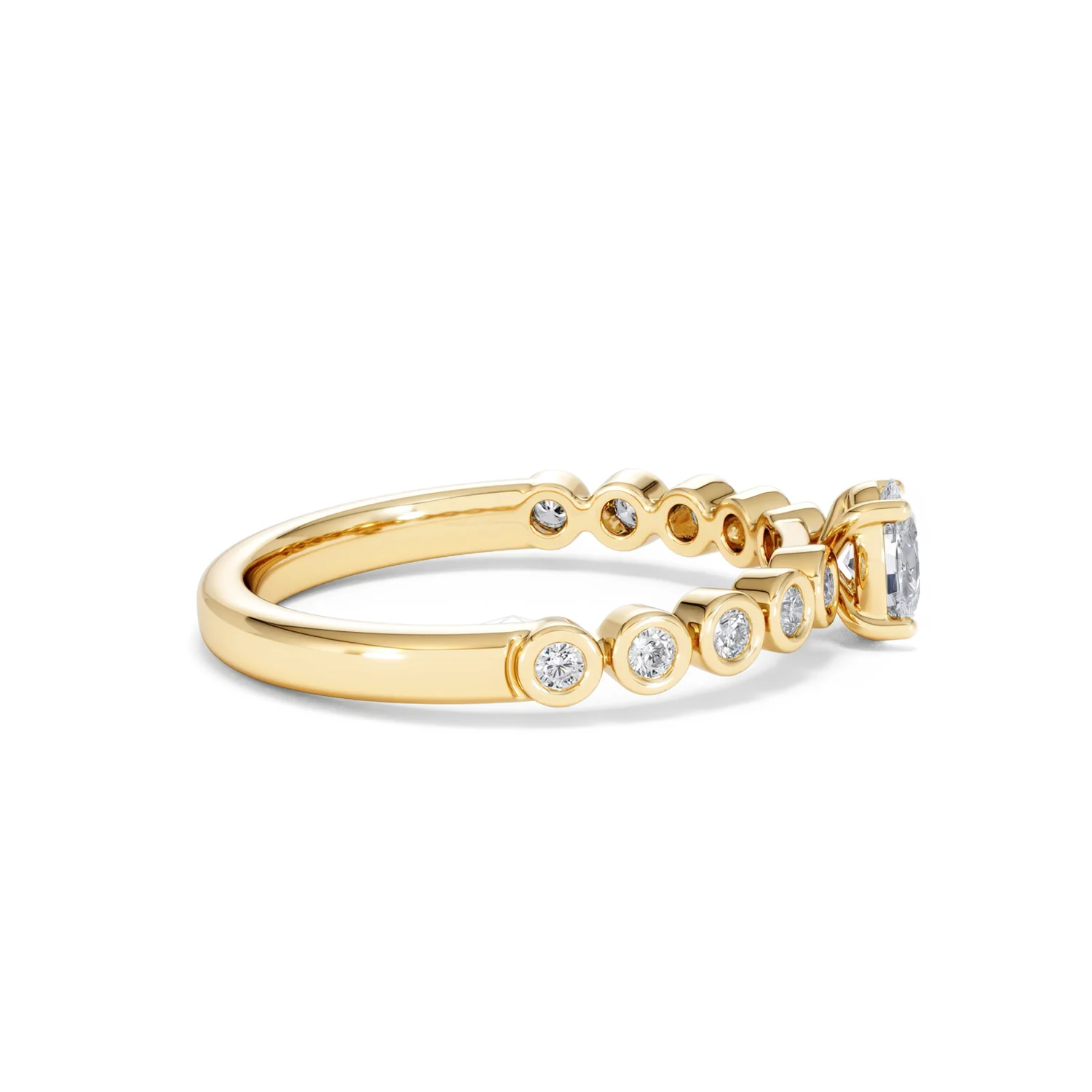 Entwine 0.30ct Oval Cut Lab Diamond Solitaire Engagement Ring with Side Stones in 18K Gold Vermeil - Image 27