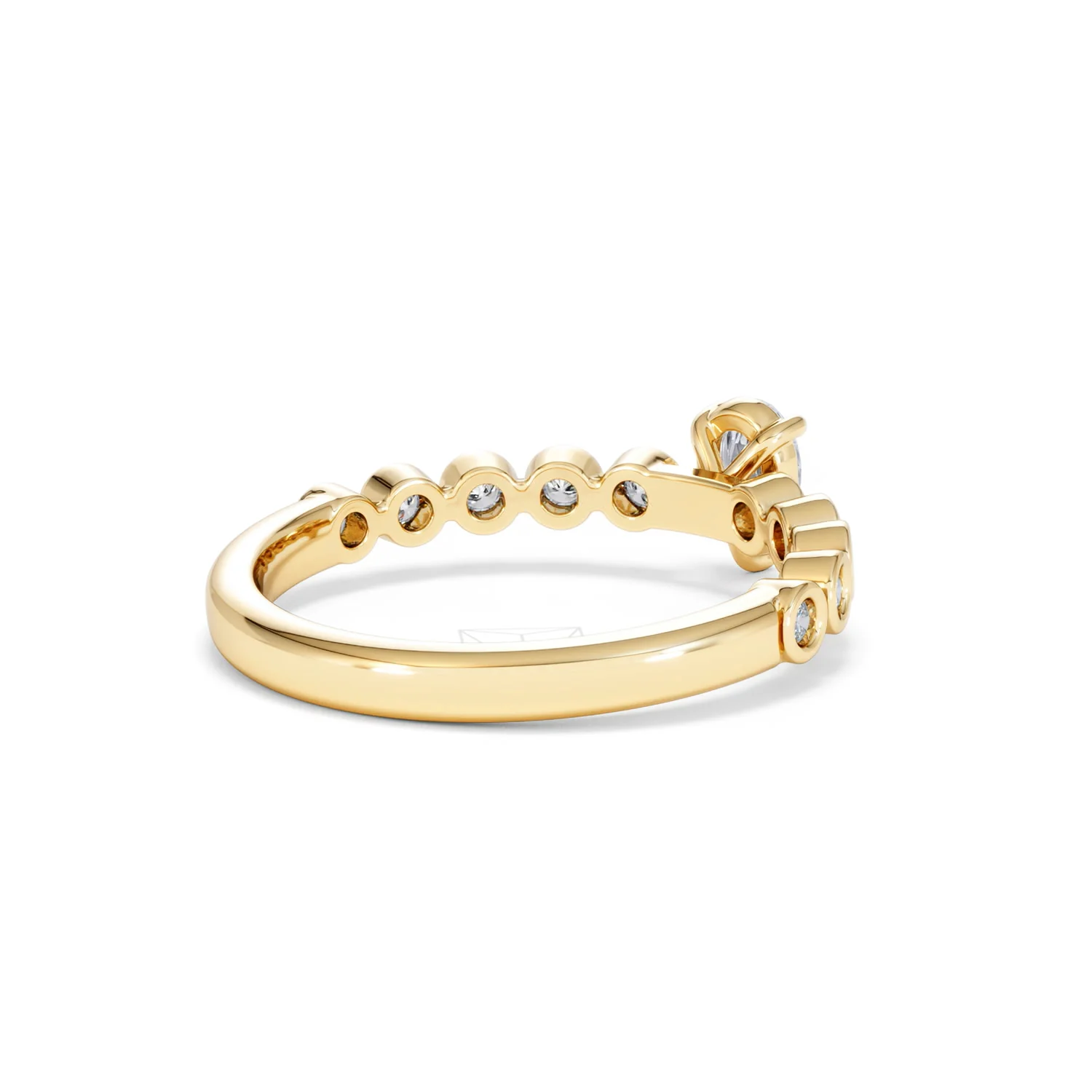 Entwine 0.30ct Pear Cut Lab Diamond Solitaire Engagement Ring with Side Stones in 18K Gold Vermeil - Image 38