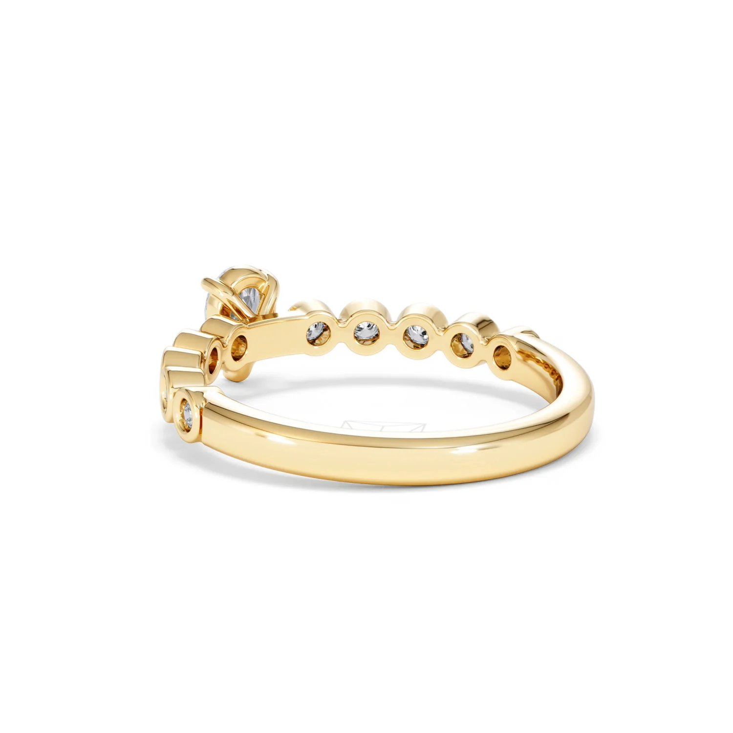 Entwine 0.30ct Pear Cut Lab Diamond Solitaire Engagement Ring with Side Stones in 18K Gold Vermeil - Image 55