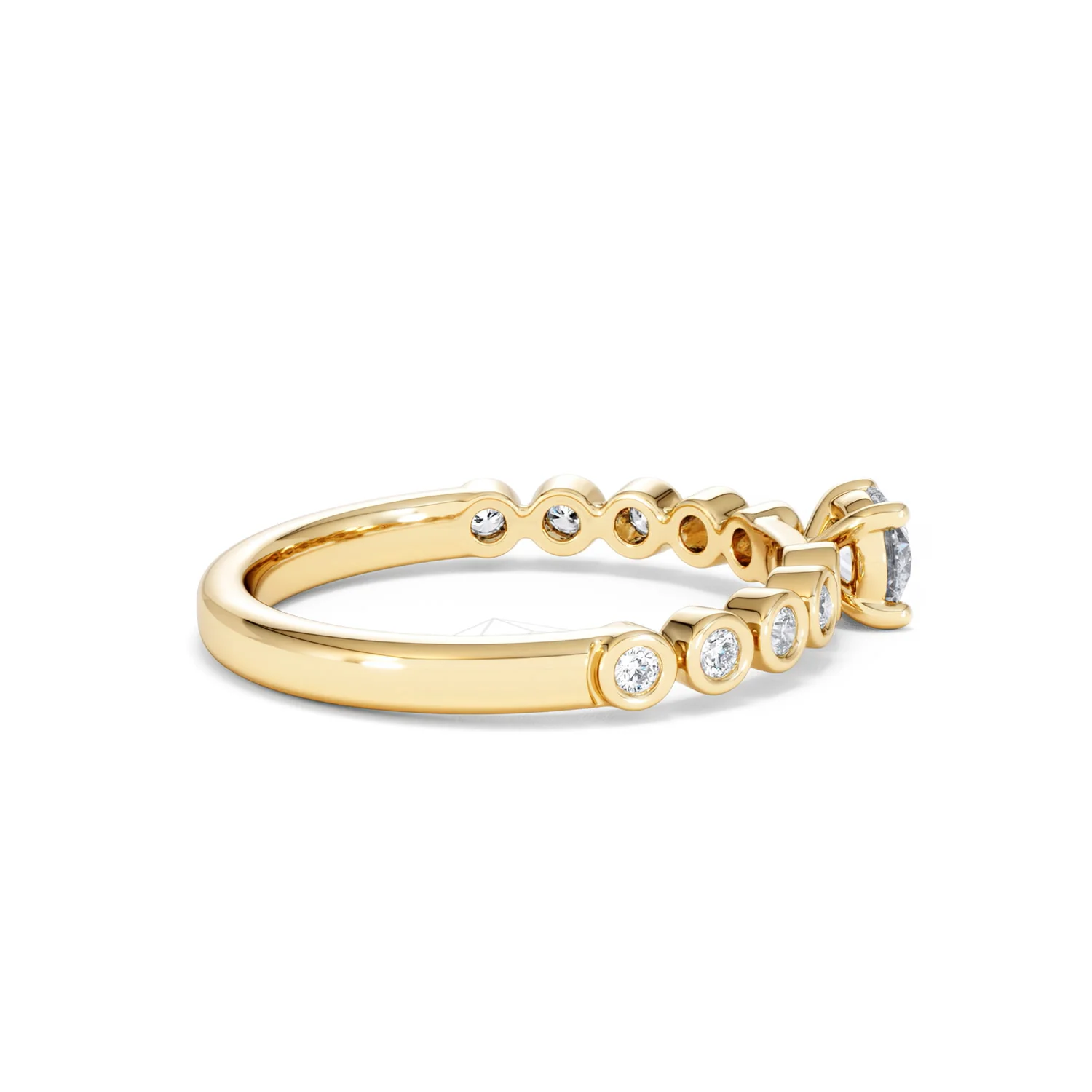 Entwine 0.30ct Round Cut Lab Diamond Solitaire Engagement Ring with Side Stones in 18K Gold Vermeil - Image 30