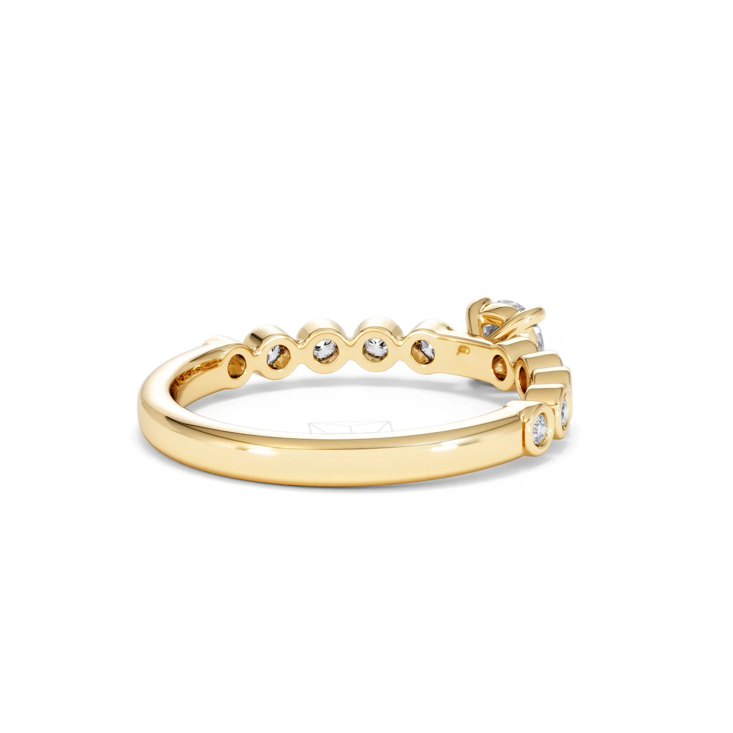 Entwine 0.30ct Round Cut Lab Diamond Solitaire Engagement Ring with Side Stones in 18K Gold Vermeil - Image 38
