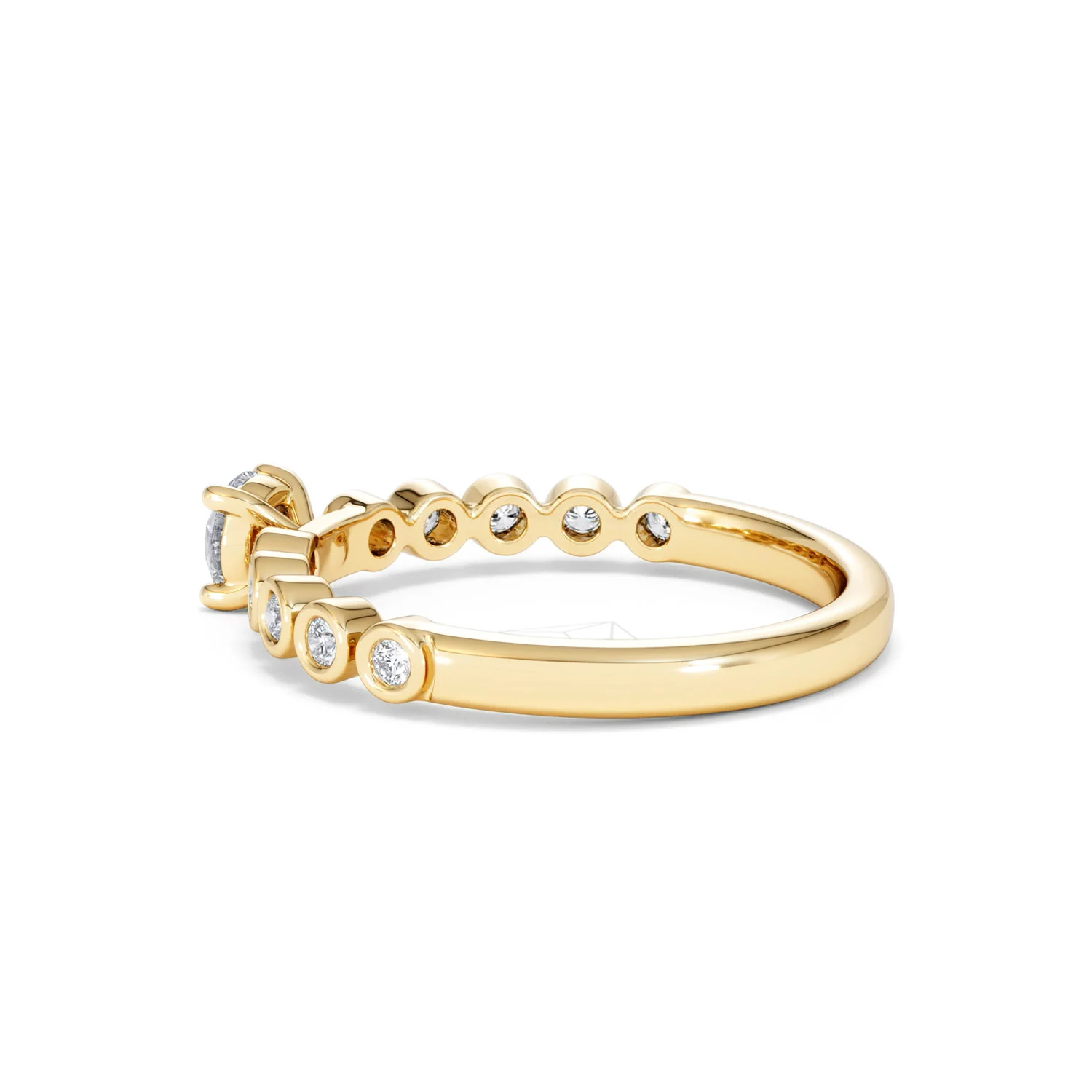Entwine 0.30ct Round Cut Lab Diamond Solitaire Engagement Ring with Side Stones in 18K Gold Vermeil - Image 61