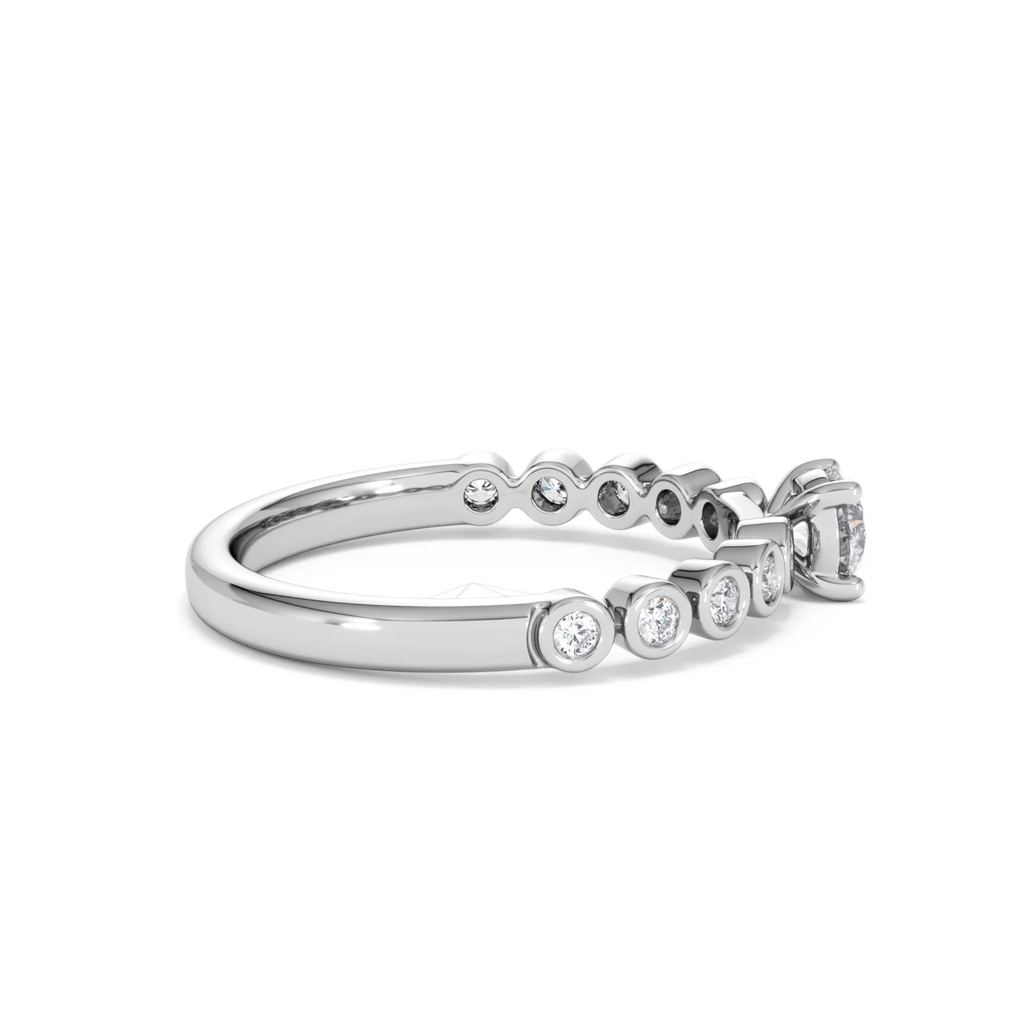 Entwine 0.30ct Round Cut Lab Diamond Solitaire Engagement Ring with Side Stones in Sterling Silver - Image 29