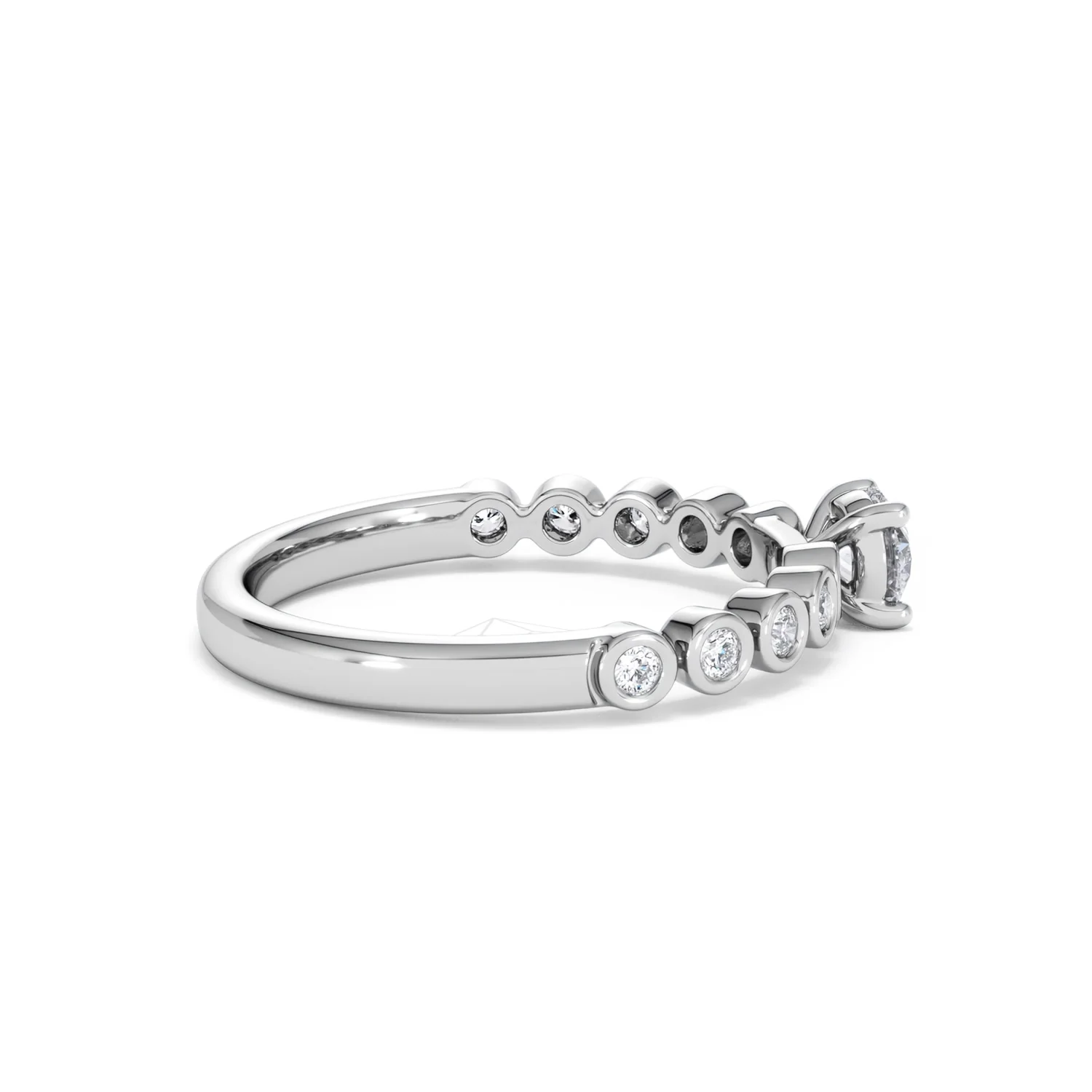 Entwine 0.30ct Round Cut Lab Diamond Solitaire Engagement Ring with Side Stones in Sterling Silver - Image 30