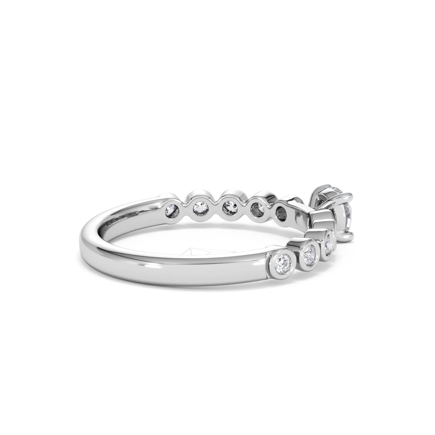 Entwine 0.30ct Round Cut Lab Diamond Solitaire Engagement Ring with Side Stones in Sterling Silver - Image 33