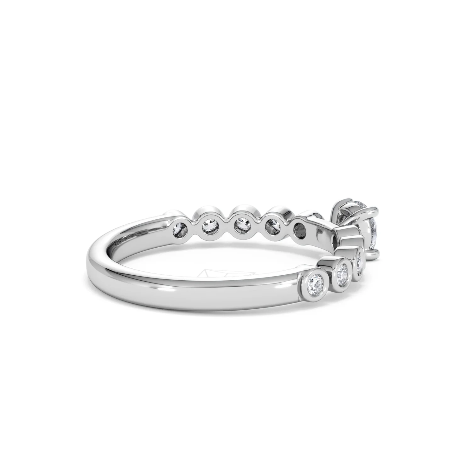 Entwine 0.30ct Round Cut Lab Diamond Solitaire Engagement Ring with Side Stones in Sterling Silver - Image 34