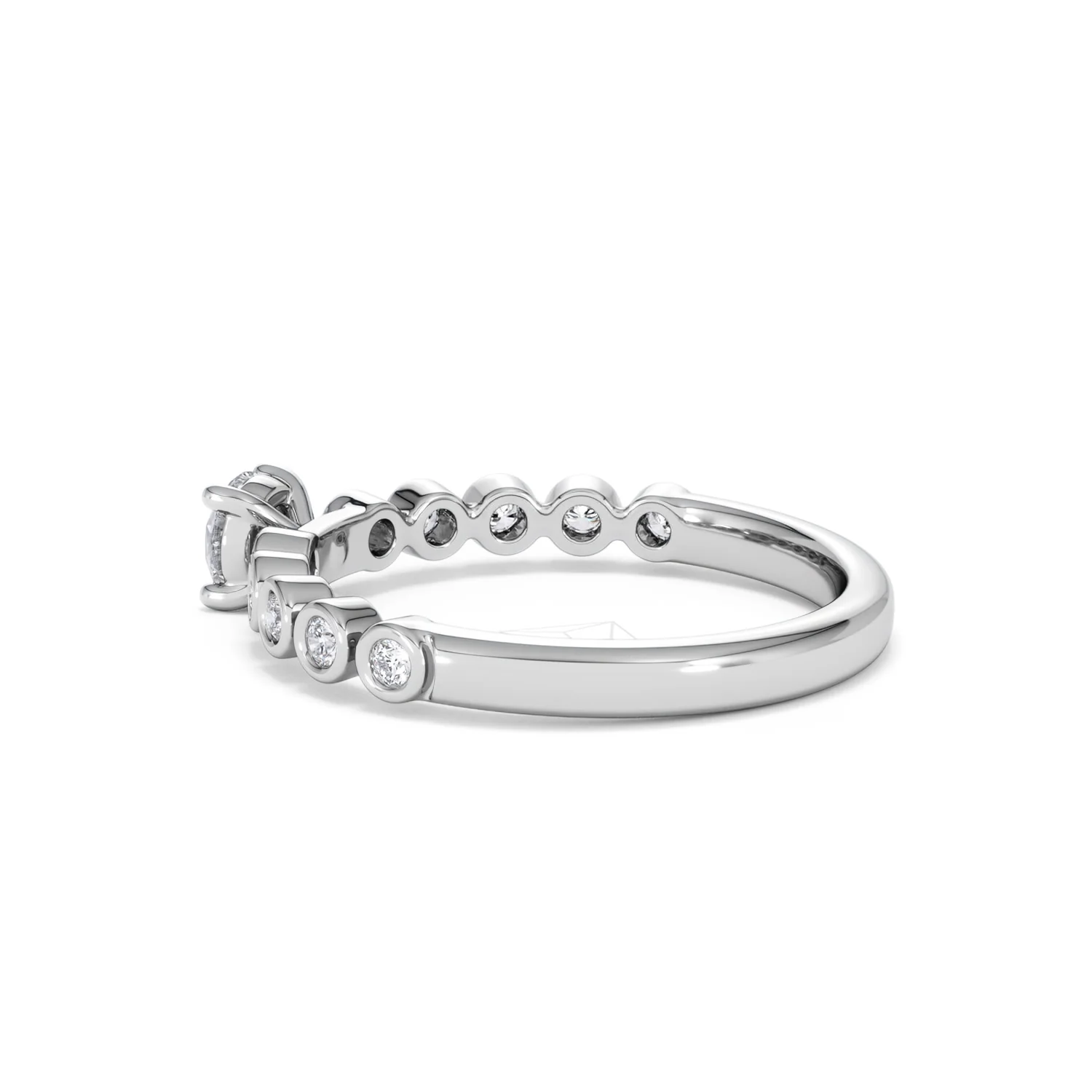 Entwine 0.30ct Round Cut Lab Diamond Solitaire Engagement Ring with Side Stones in Sterling Silver - Image 61
