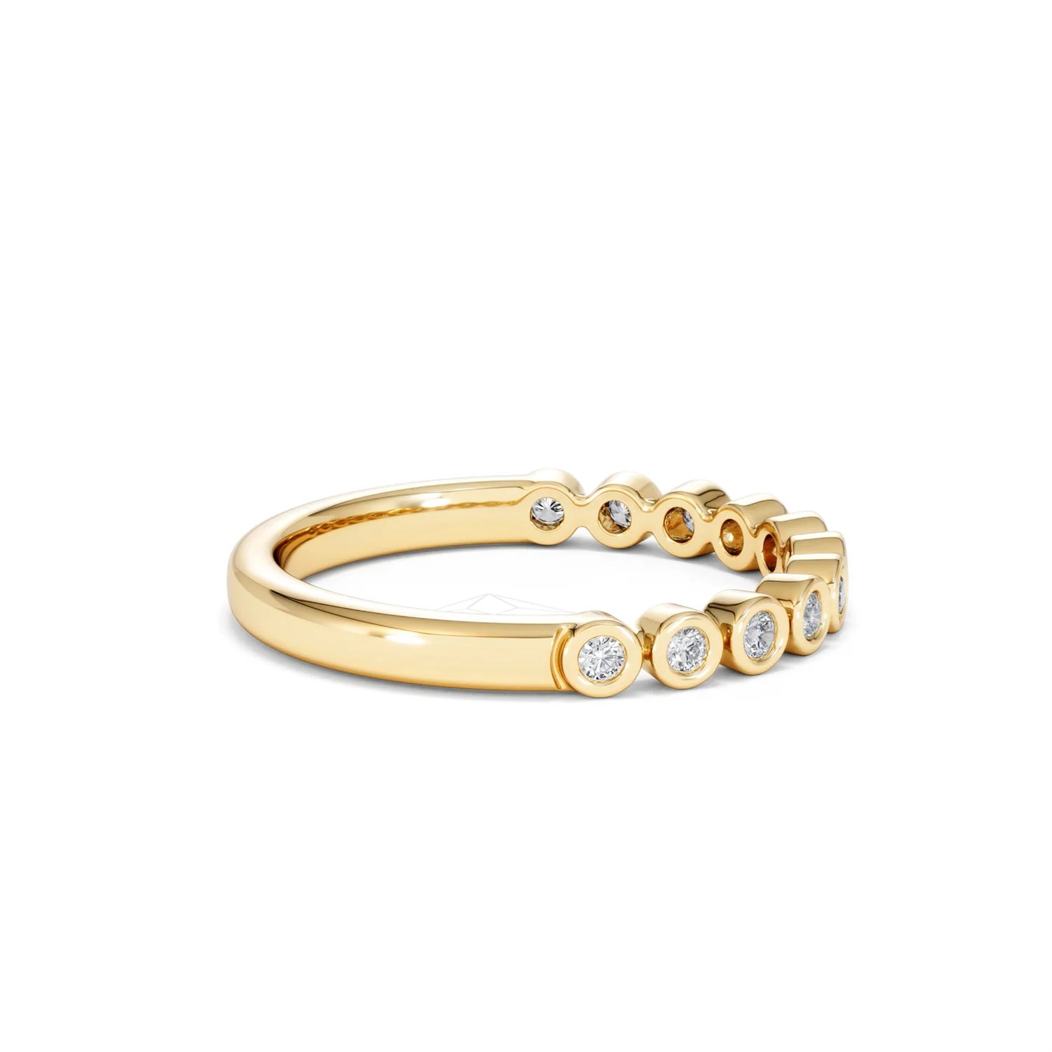 Entwine 0.42ct Round Cut Lab Diamond Half Band Eternity Ring 18K Gold Vermeil - Image 28