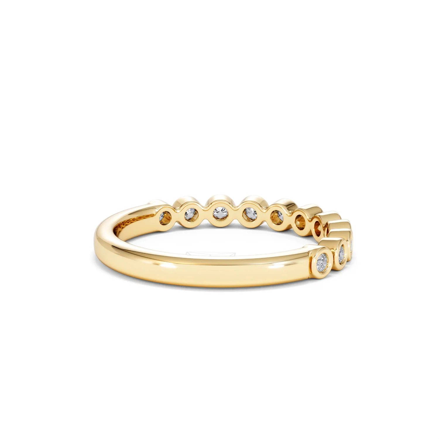 Entwine 0.42ct Round Cut Lab Diamond Half Band Eternity Ring 18K Gold Vermeil - Image 36