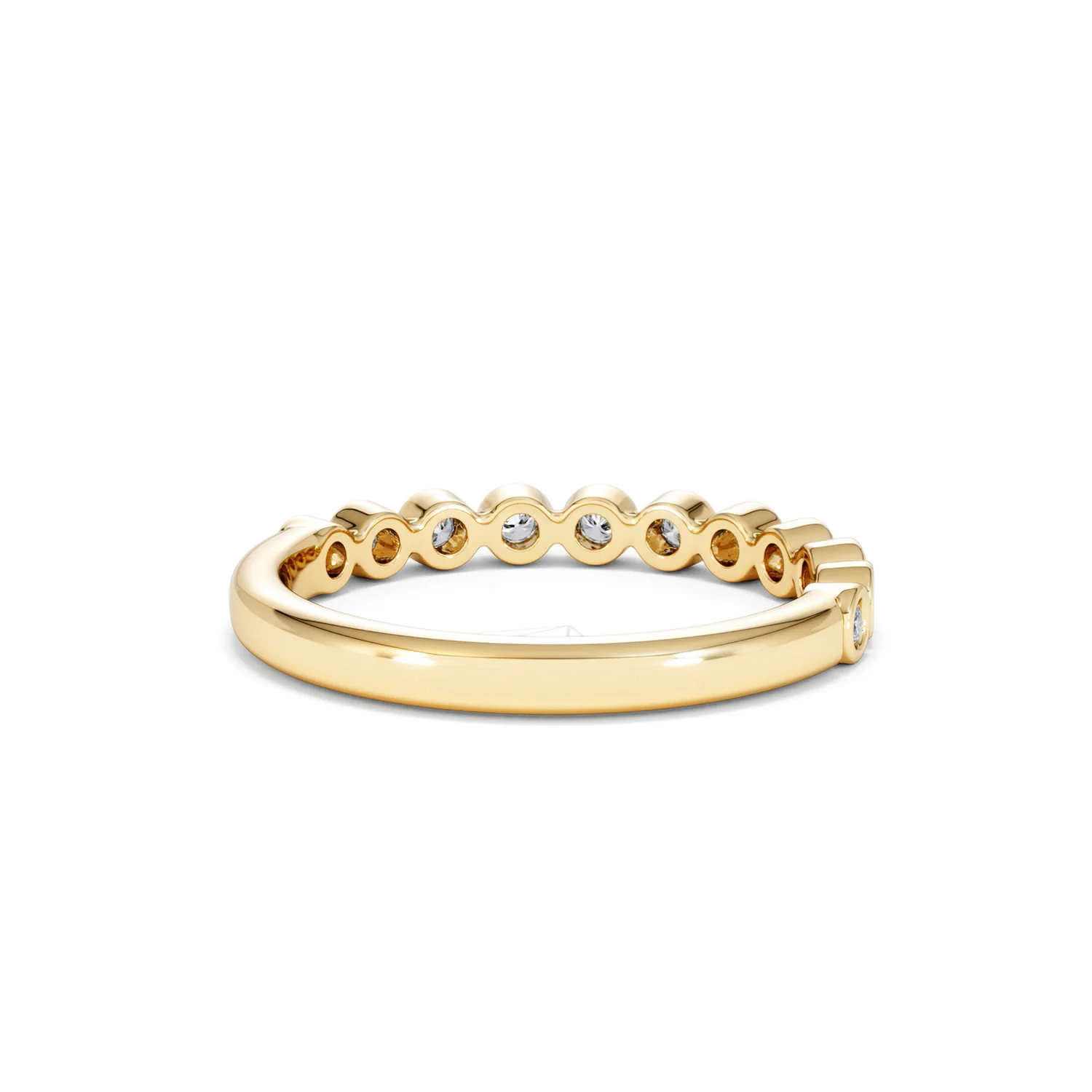 Entwine 0.42ct Round Cut Lab Diamond Half Band Eternity Ring 18K Gold Vermeil - Image 41