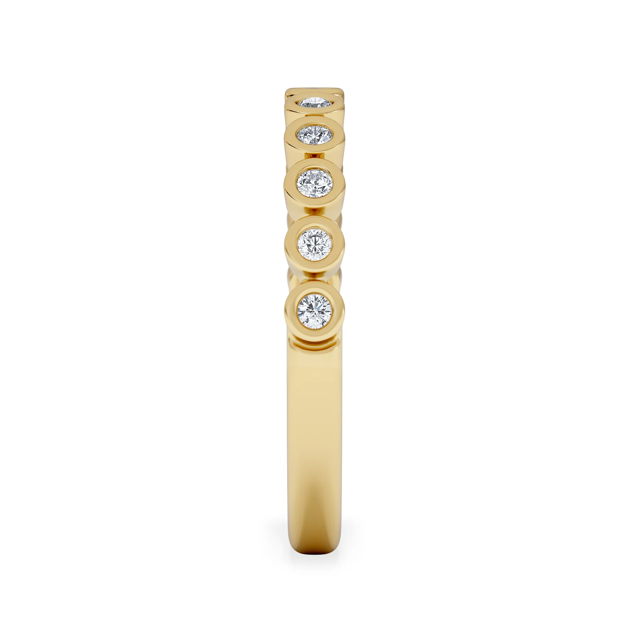 Entwine 0.42ct Round Cut Lab Diamond Half Band Eternity Ring 18K Gold Vermeil - Image 5