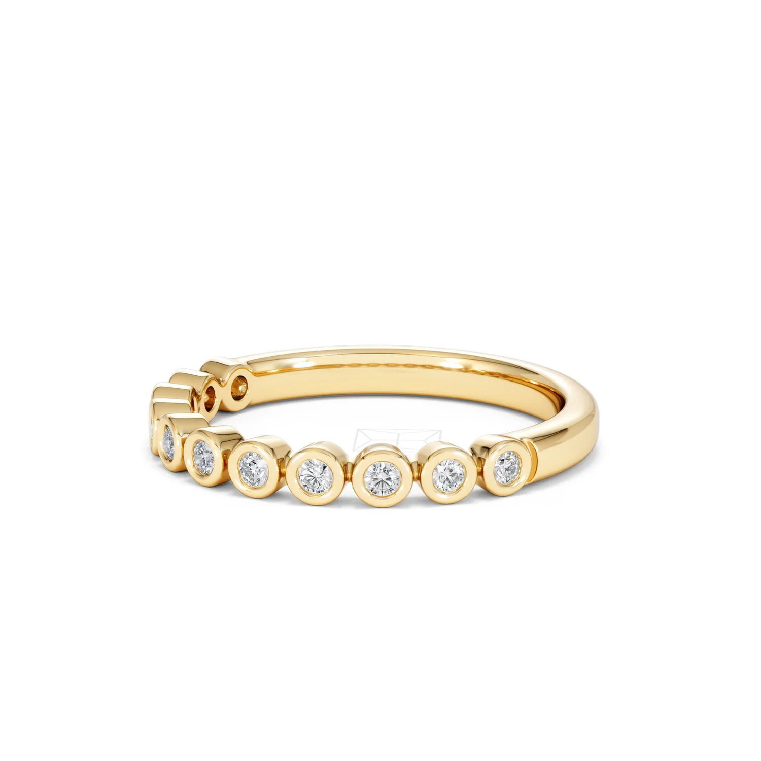 Entwine 0.42ct Round Cut Lab Diamond Half Band Eternity Ring 18K Gold Vermeil - Image 76
