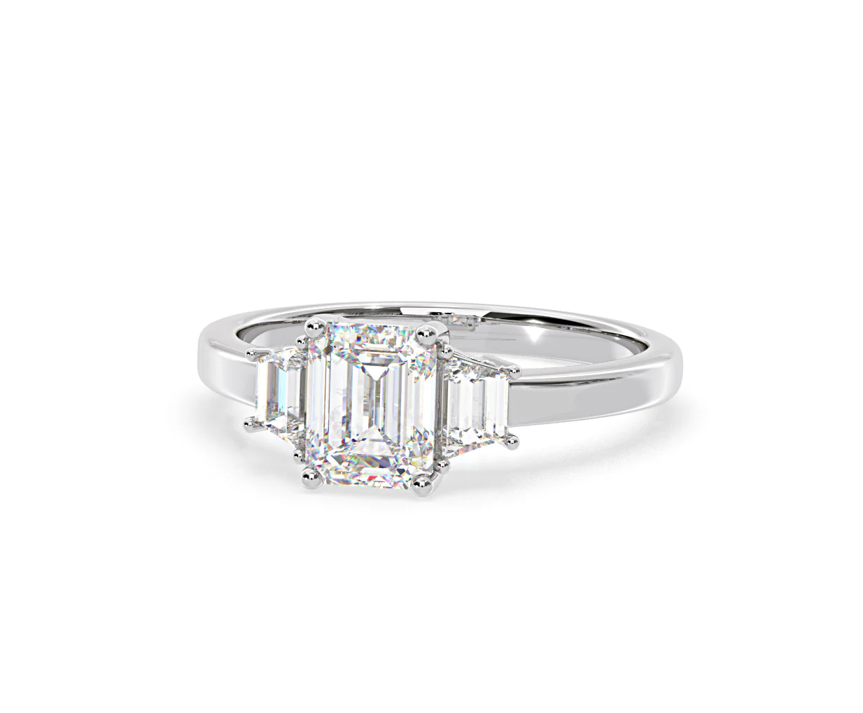 Erika Lab Diamond 1.70ct Emerald Cut Ring in 18K White Gold F/VS1 - Image 10