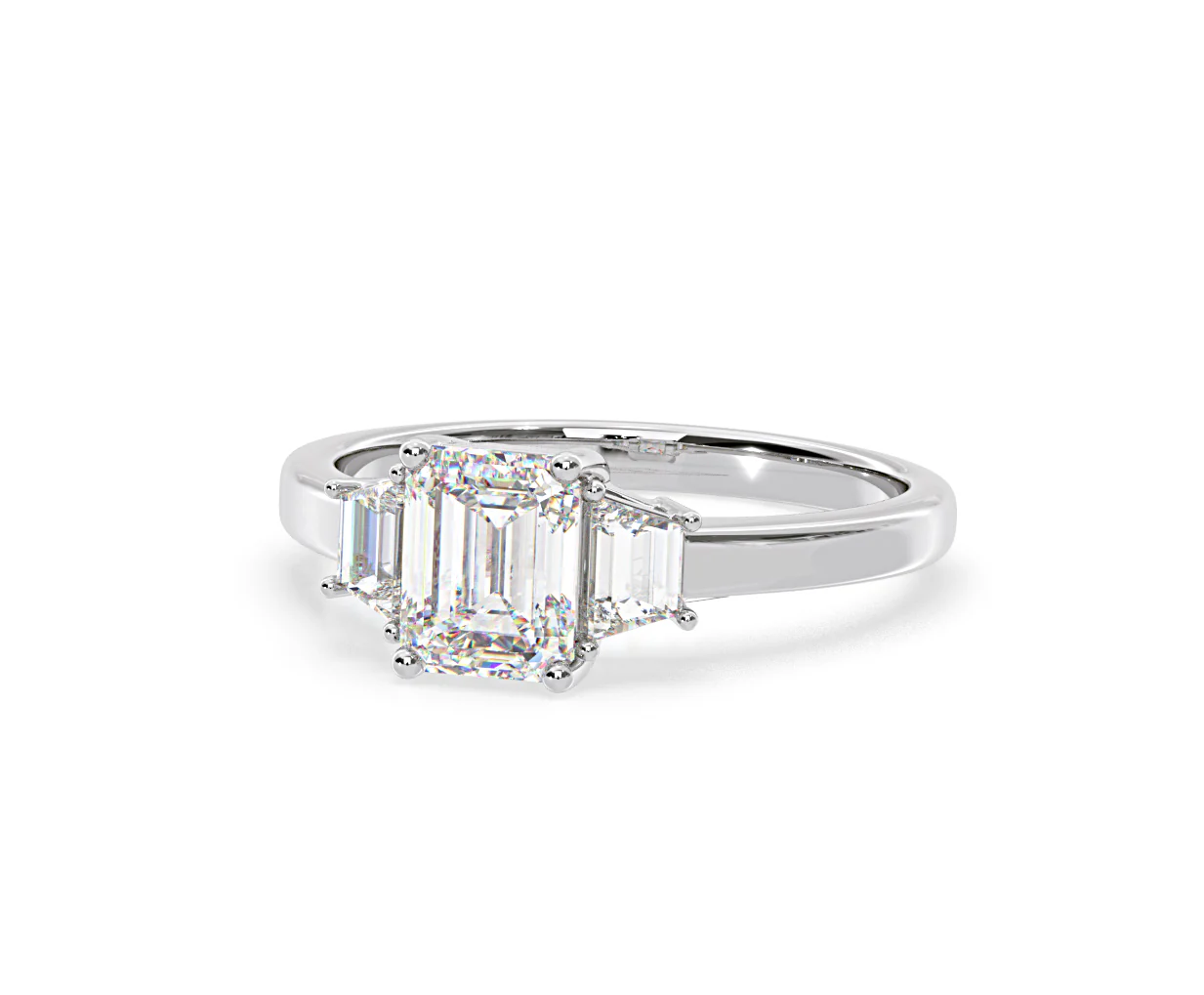 Erika Lab Diamond 1.70ct Emerald Cut Ring in 18K White Gold F/VS1 - Image 11