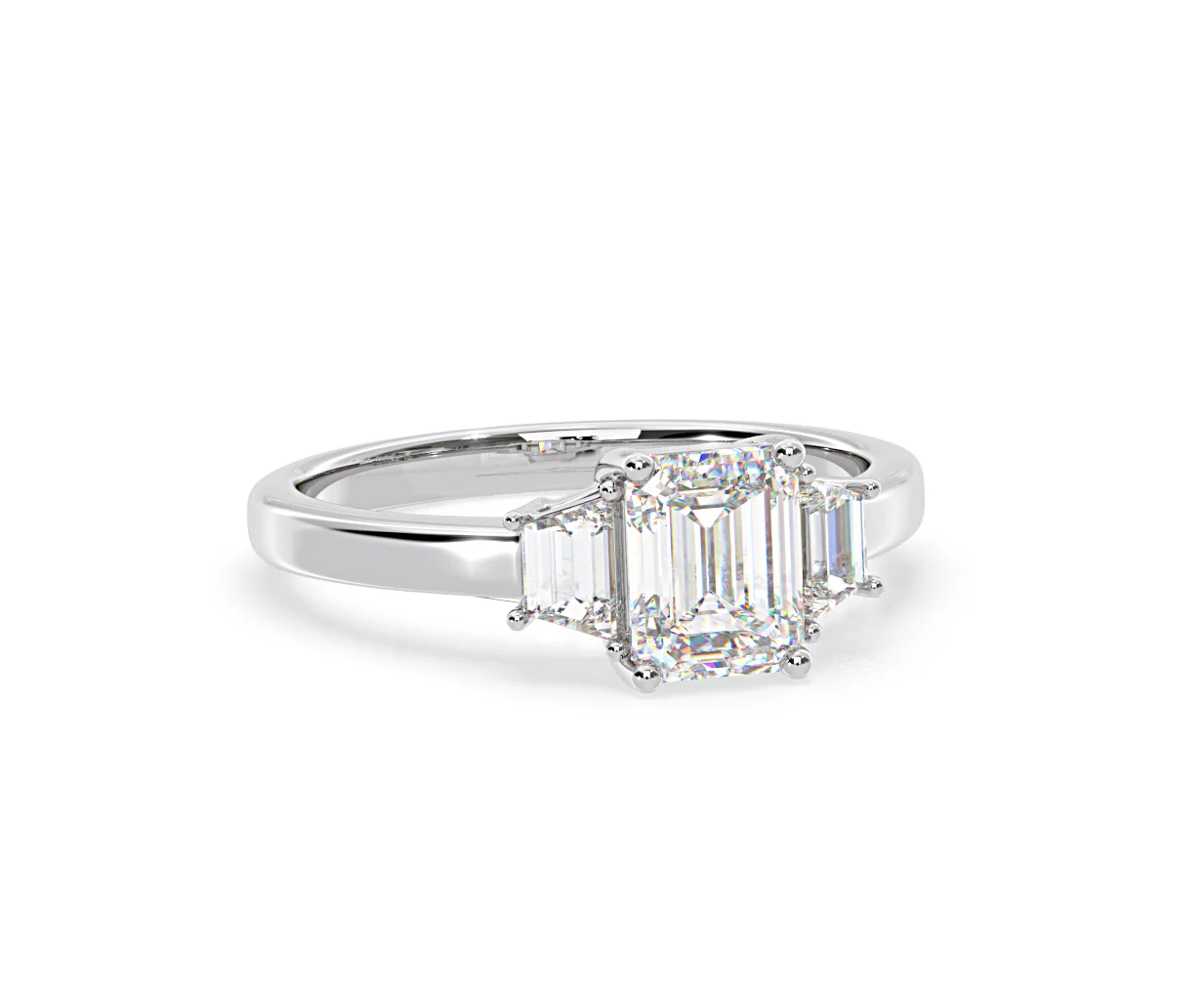 Erika Lab Diamond 1.70ct Emerald Cut Ring in 18K White Gold F/VS1 - Image 82