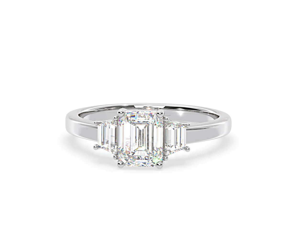 Erika Lab Diamond 1.70ct Emerald Cut Ring in Platinum F/VS1 - Image 8
