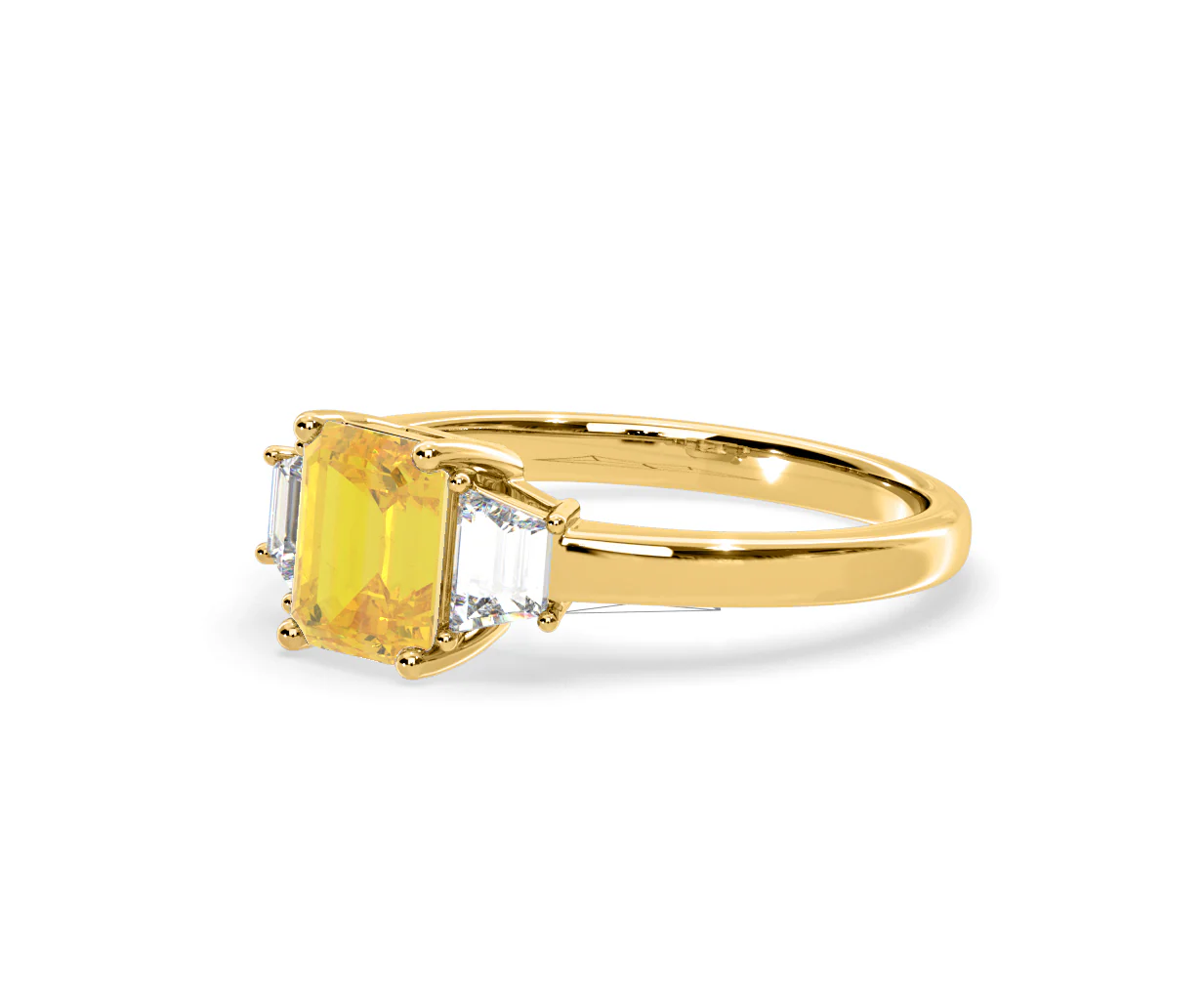 Erika Yellow Lab Diamond 1.70ct Emerald Cut Ring in 18K Yellow Gold - Elara Collection - Image 16