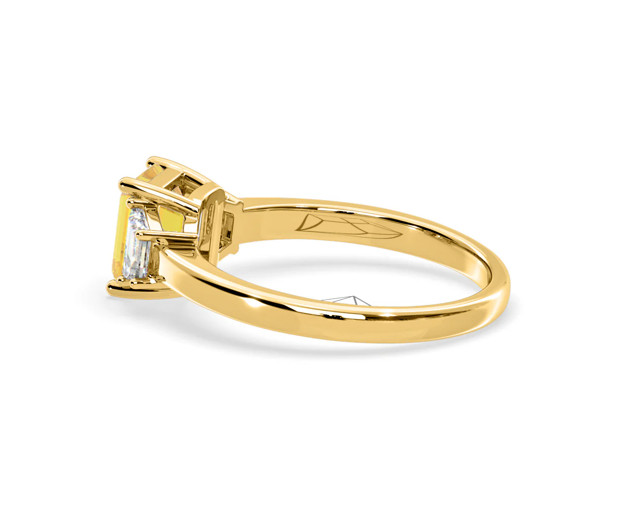Erika Yellow Lab Diamond 1.70ct Emerald Cut Ring in 18K Yellow Gold - Elara Collection - Image 31