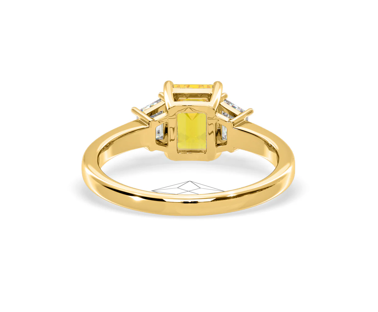Erika Yellow Lab Diamond 1.70ct Emerald Cut Ring in 18K Yellow Gold - Elara Collection - Image 47