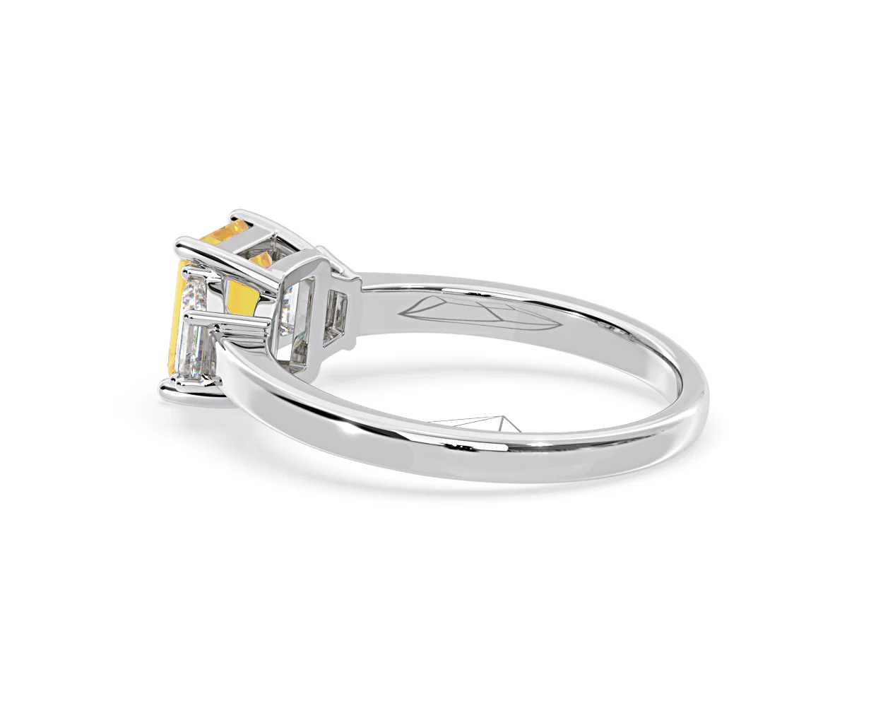 Erika Yellow Lab Diamond 1.70ct Emerald Cut Ring in Platinum - Elara Collection - Image 33