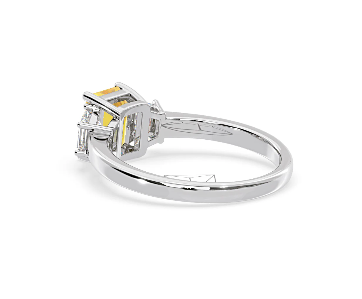 Erika Yellow Lab Diamond 1.70ct Emerald Cut Ring in Platinum - Elara Collection - Image 36