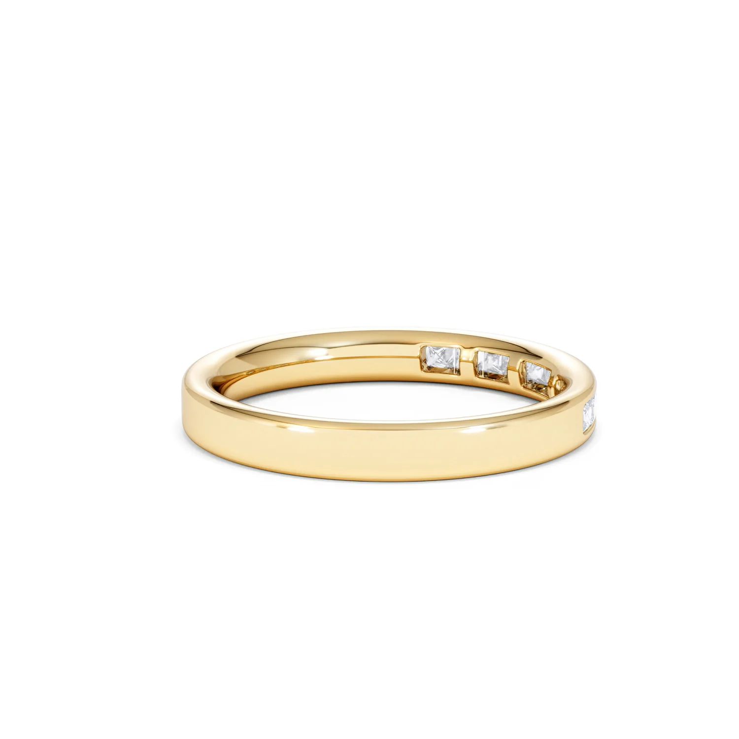 Eterna Lab Diamond Princess Cut Half Eternity Ring 0.30ct H/SI in 18K Gold Vermeil - Image 36