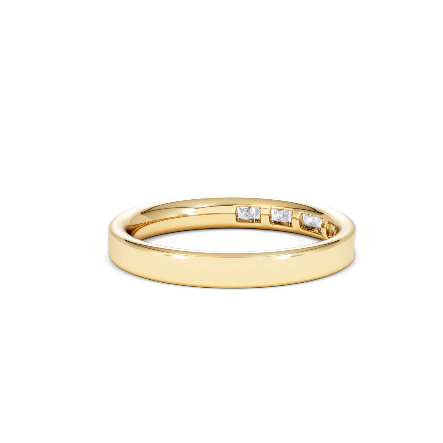 Eterna Lab Diamond Princess Cut Half Eternity Ring 0.30ct H/SI in 18K Gold Vermeil - Image 38