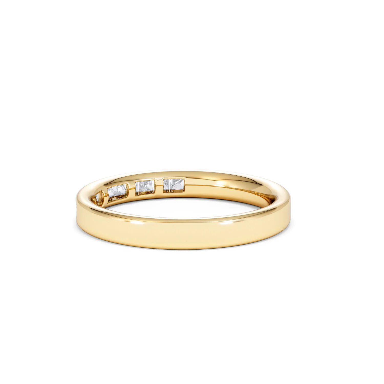 Eterna Lab Diamond Princess Cut Half Eternity Ring 0.30ct H/SI in 18K Gold Vermeil - Image 61