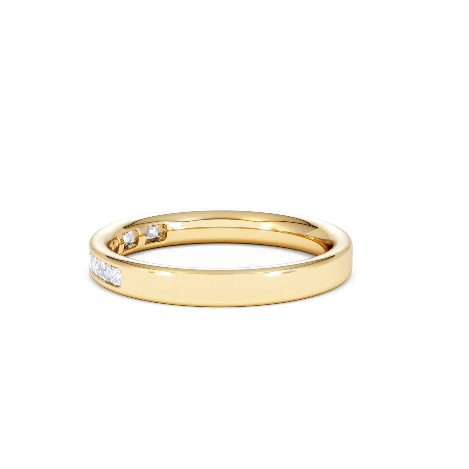 Eterna Lab Diamond Princess Cut Half Eternity Ring 0.30ct H/SI in 18K Gold Vermeil - Image 68