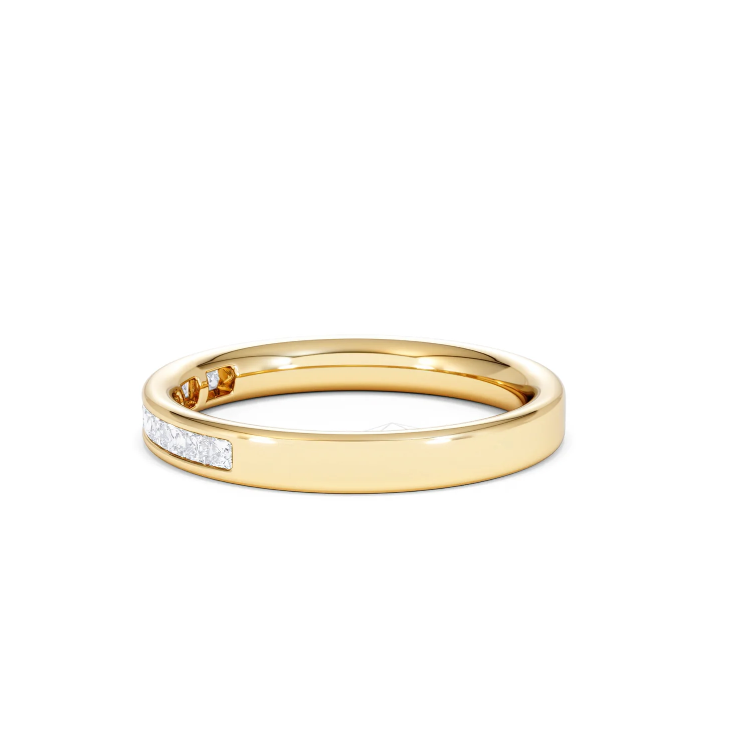 Eterna Lab Diamond Princess Cut Half Eternity Ring 0.30ct H/SI in 18K Gold Vermeil - Image 71