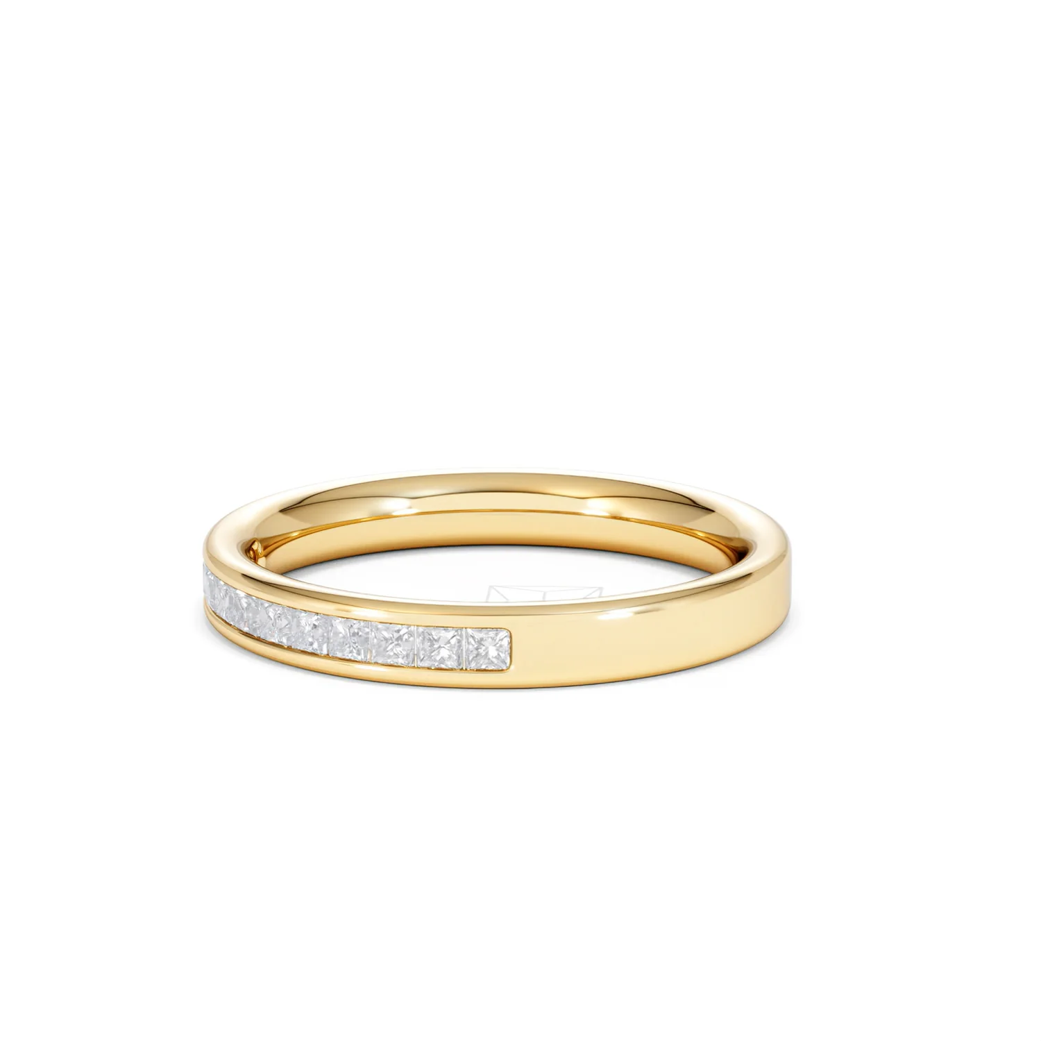 Eterna Lab Diamond Princess Cut Half Eternity Ring 0.30ct H/SI in 18K Gold Vermeil - Image 79