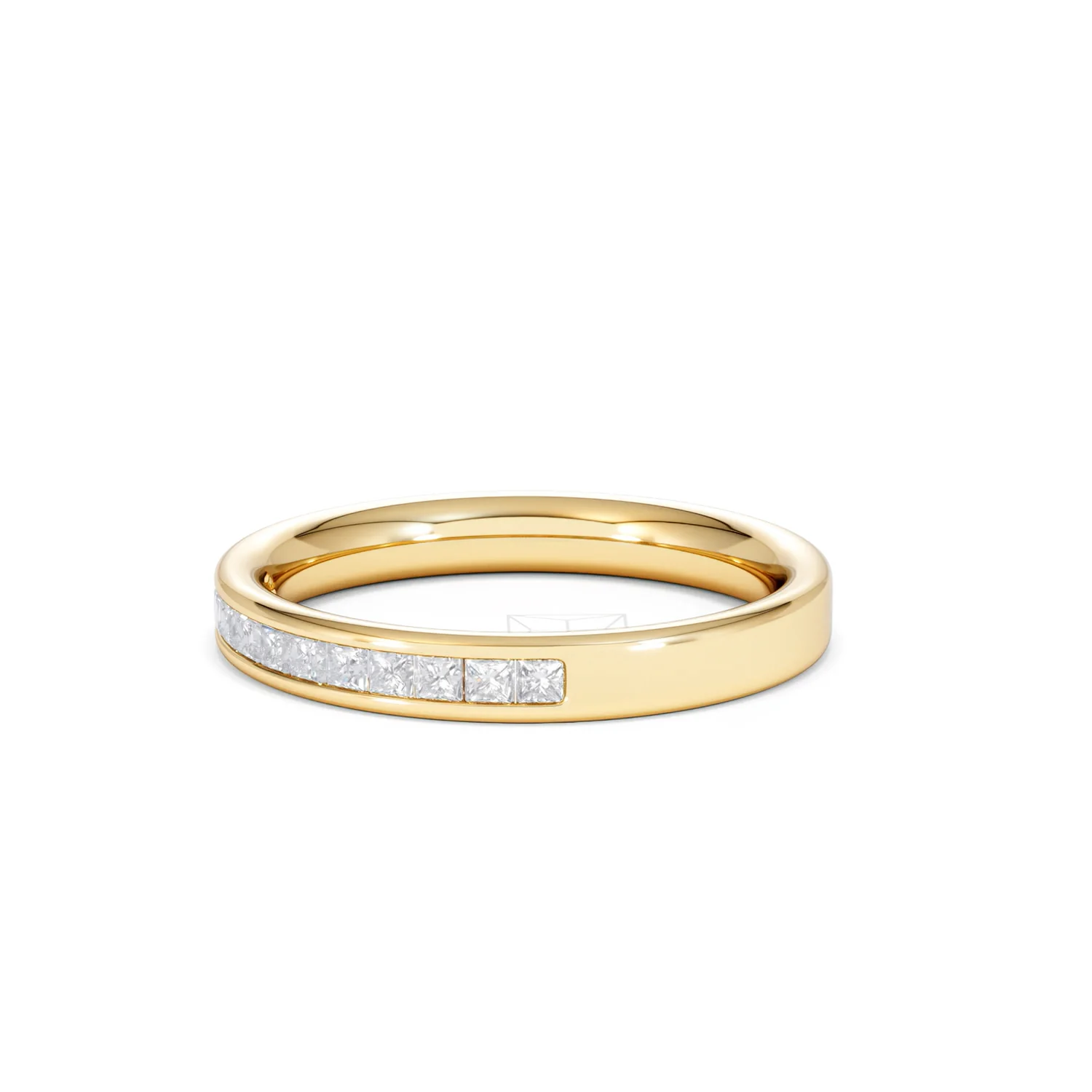Eterna Lab Diamond Princess Cut Half Eternity Ring 0.30ct H/SI in 18K Gold Vermeil - Image 80