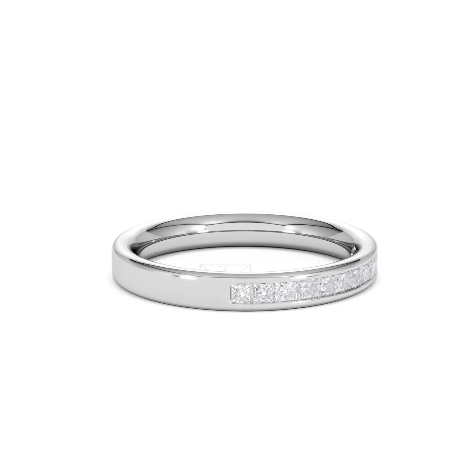 Eterna Lab Diamond Princess Cut Half Eternity Ring 0.30ct H/SI in 925 Silver - Image 21