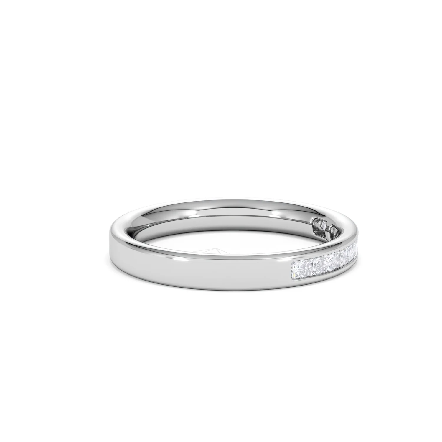 Eterna Lab Diamond Princess Cut Half Eternity Ring 0.30ct H/SI in 925 Silver - Image 28