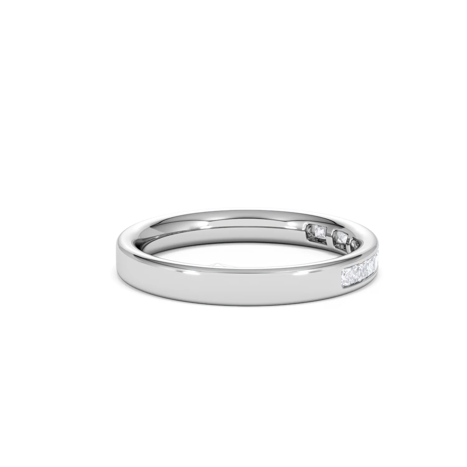 Eterna Lab Diamond Princess Cut Half Eternity Ring 0.30ct H/SI in 925 Silver - Image 32