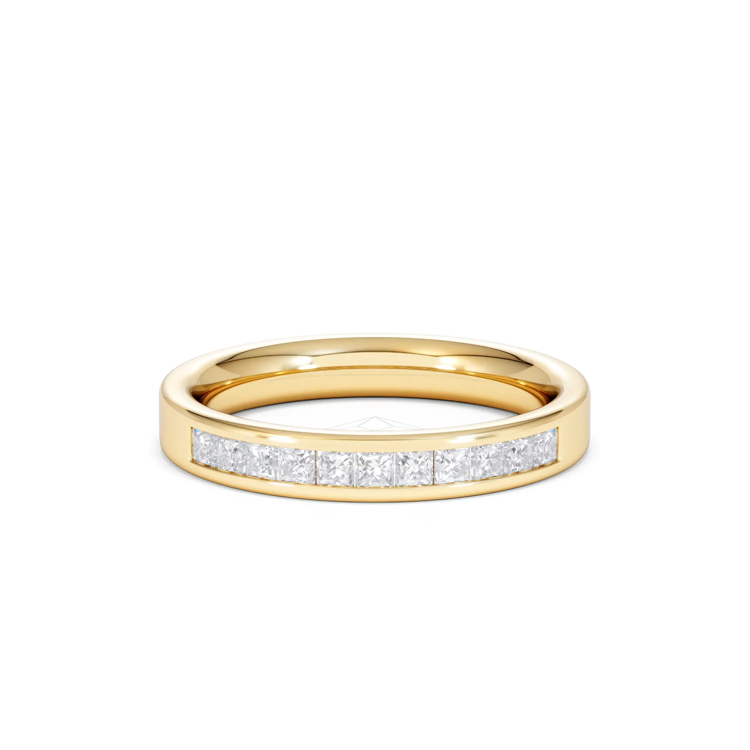Eterna Lab Diamond Princess Cut Half Eternity Ring 0.50ct F/VS in 9K Gold - Image 12