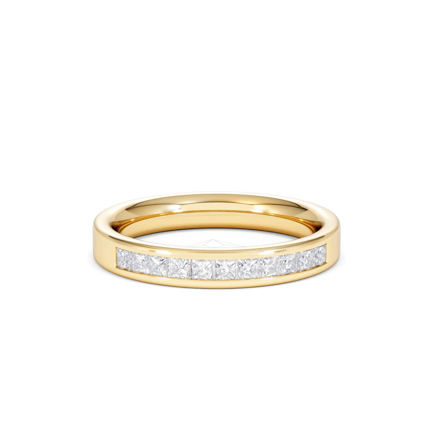 Eterna Lab Diamond Princess Cut Half Eternity Ring 0.50ct F/VS in 9K Gold - Image 13