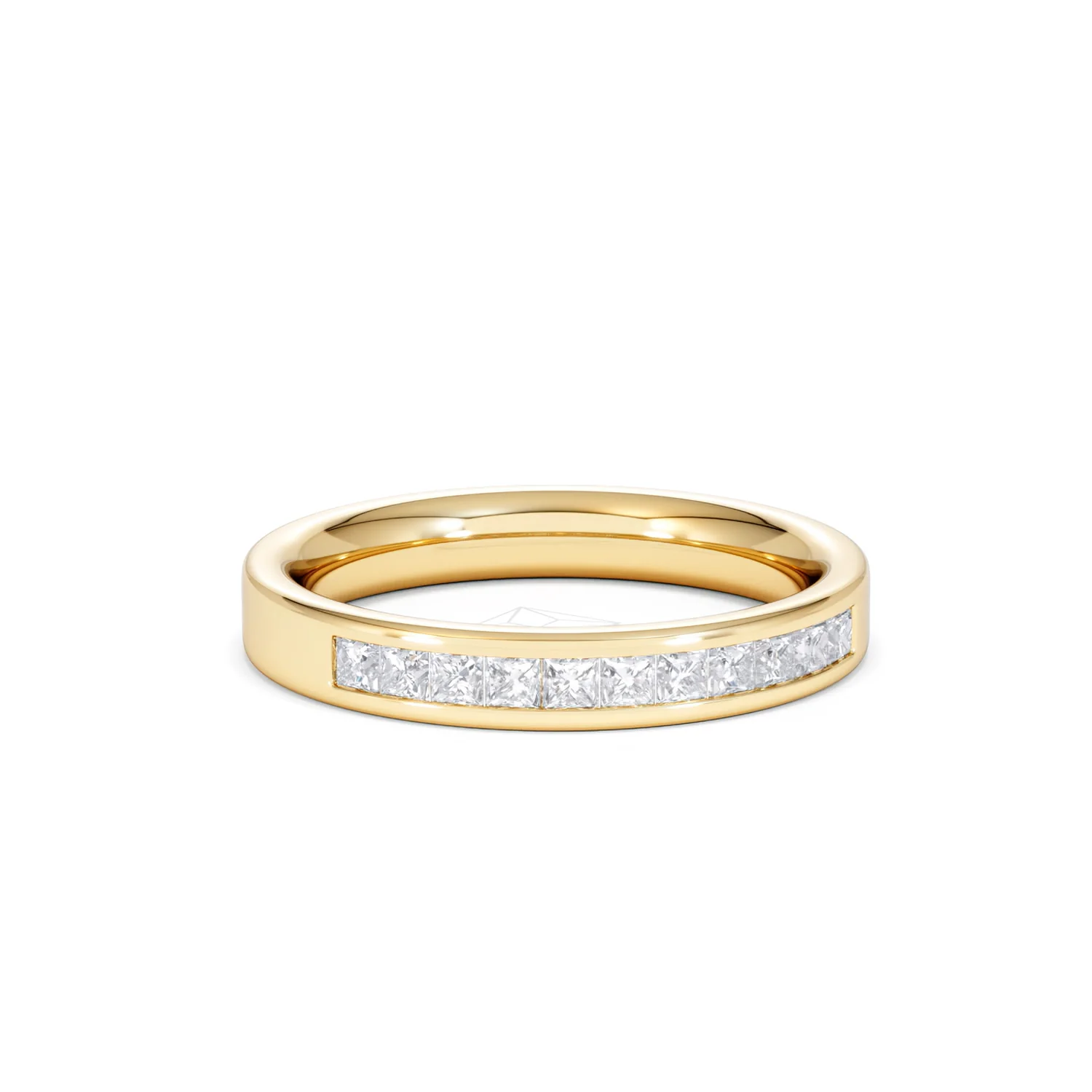 Eterna Lab Diamond Princess Cut Half Eternity Ring 0.50ct F/VS in 9K Gold - Image 15