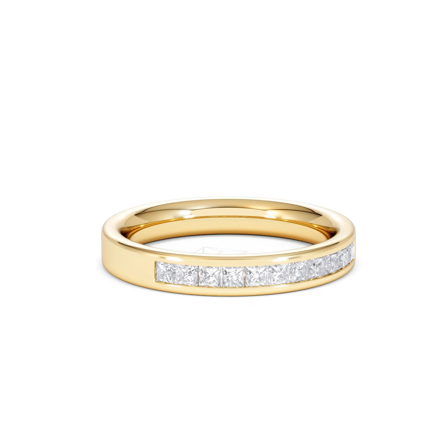 Eterna Lab Diamond Princess Cut Half Eternity Ring 0.50ct F/VS in 9K Gold - Image 17